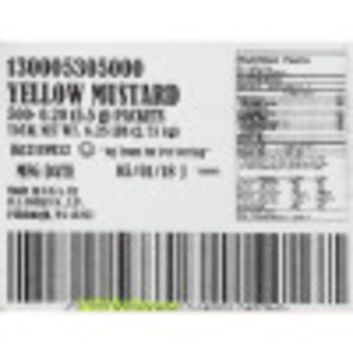 HEINZ Single Serve Mild Mustard, 0.2 oz. Packets (Pack of 500) Kraft