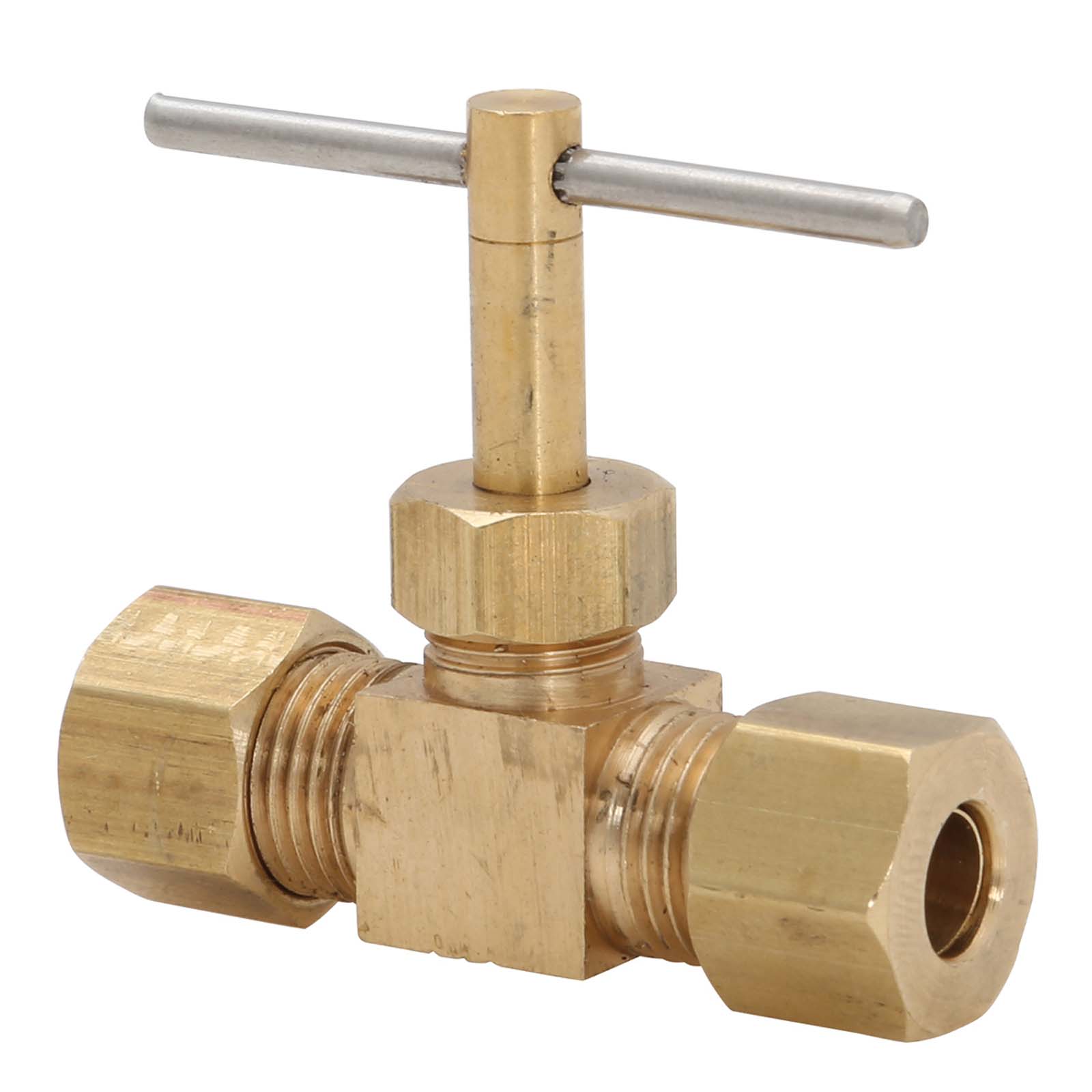 Wolverine Brass® 83235NL 1/4" Compression Brass (Lead Free) Straight Needle Valve