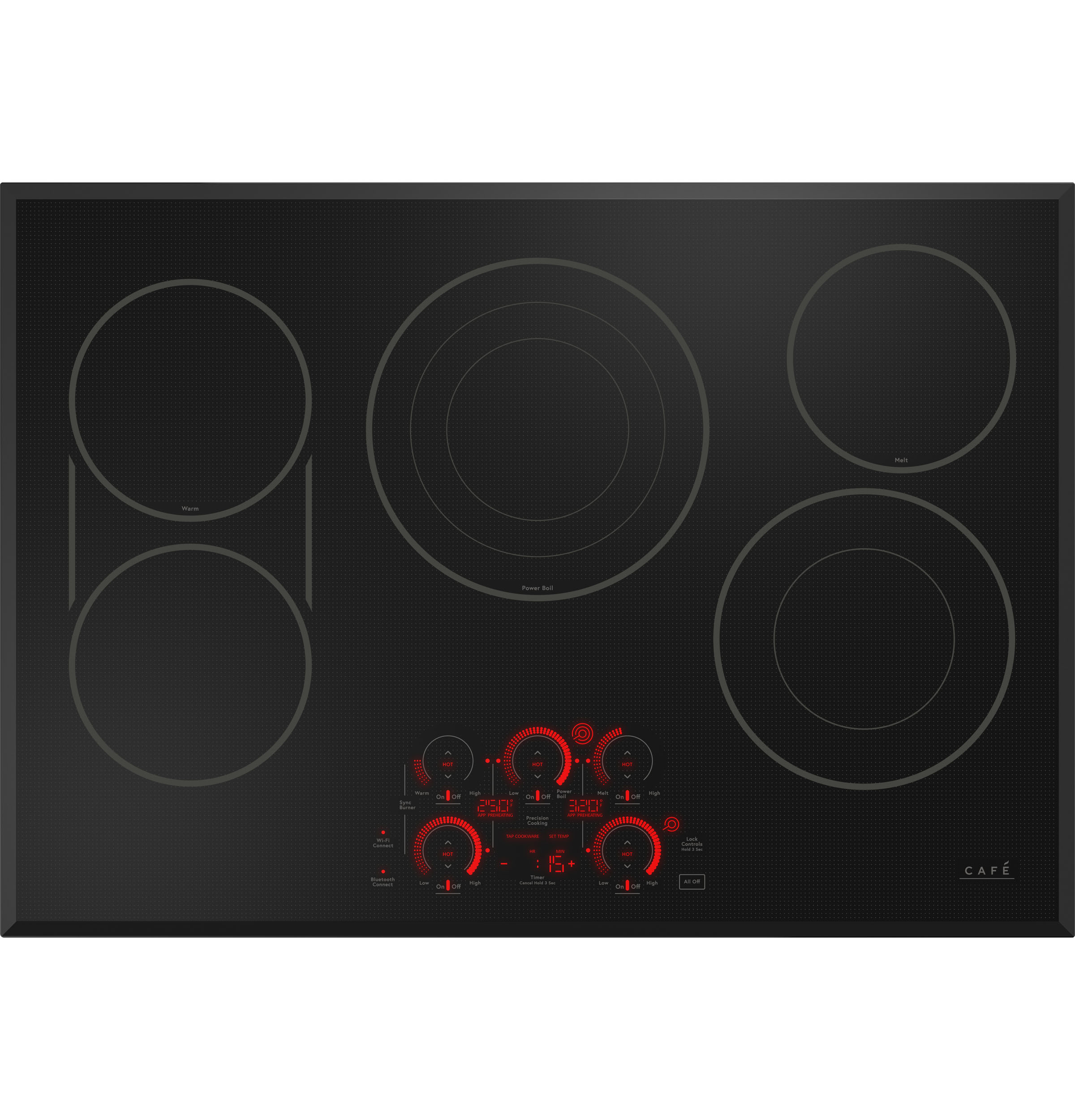 Café™ 30" Black Electric Cooktop view 2