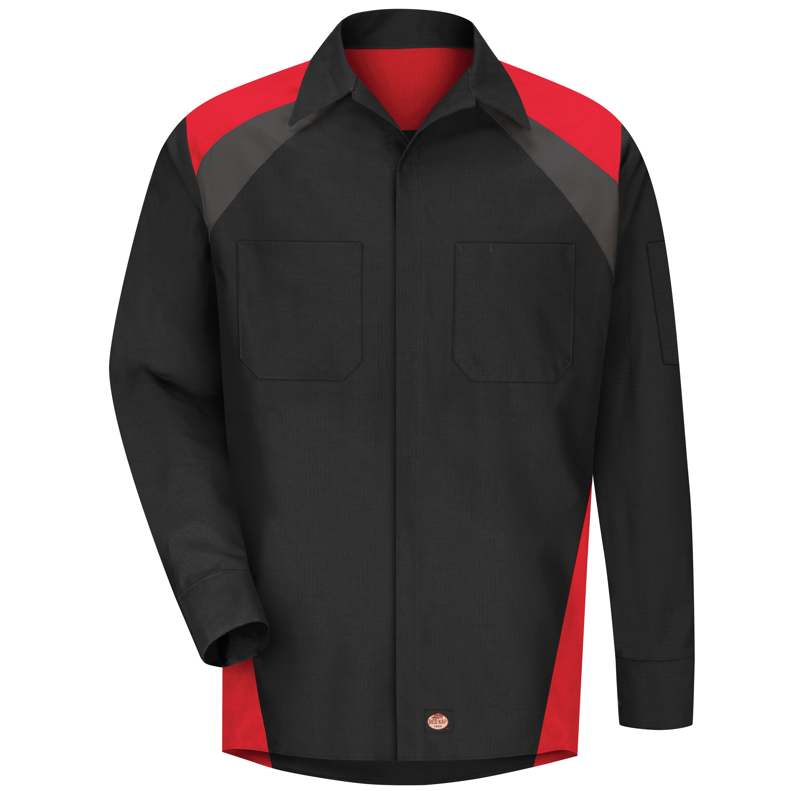 Picture of Red Kap® SY18-TRI-COLOR Men's Long Sleeve Tri-Color Shop Shirt