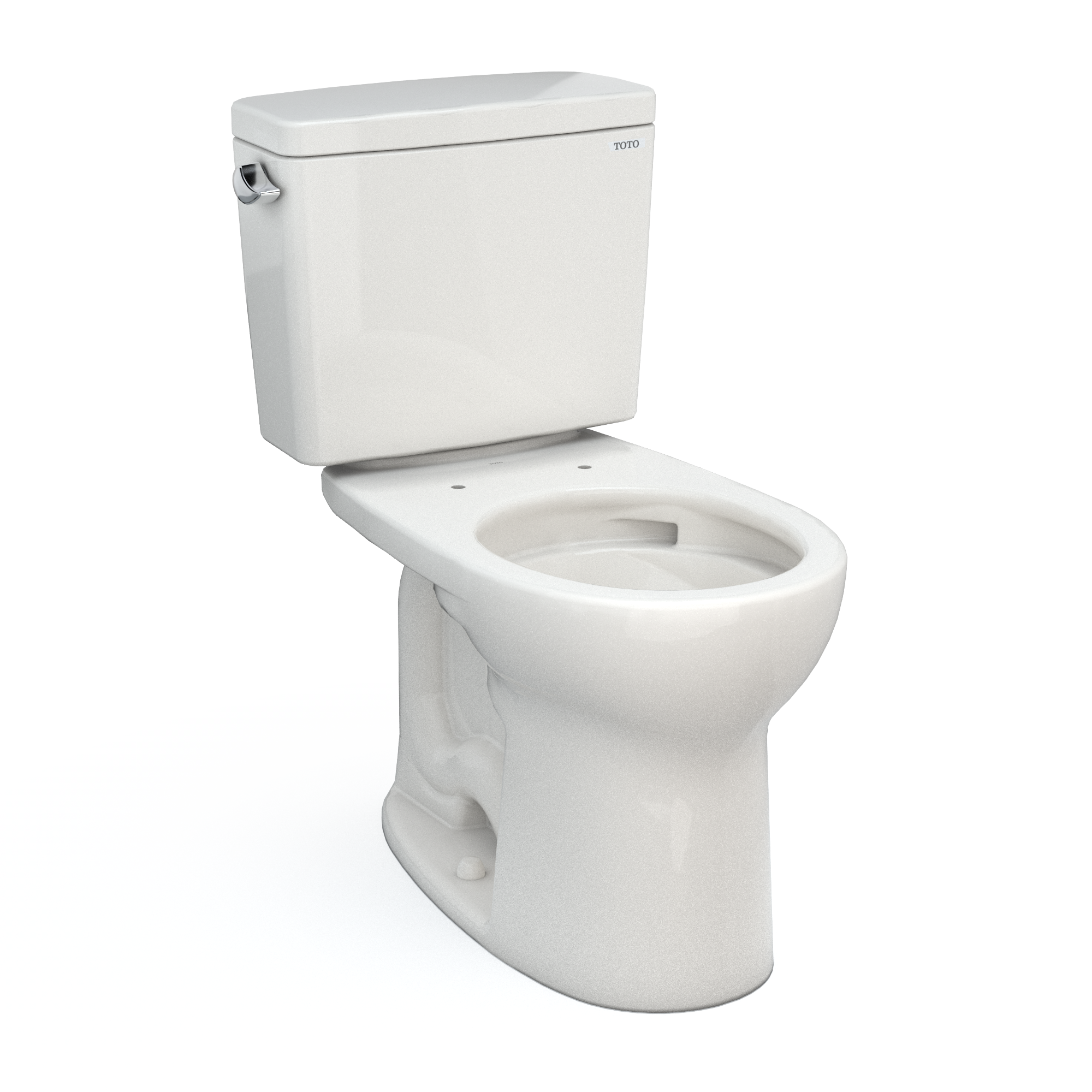 TOTO Drake Two-Piece Round 1.6 GPF Universal Height TORNADO FLUSH Toilet with CEFIONTECT, Colonial White, Vitreous China, CST775CSFG#11