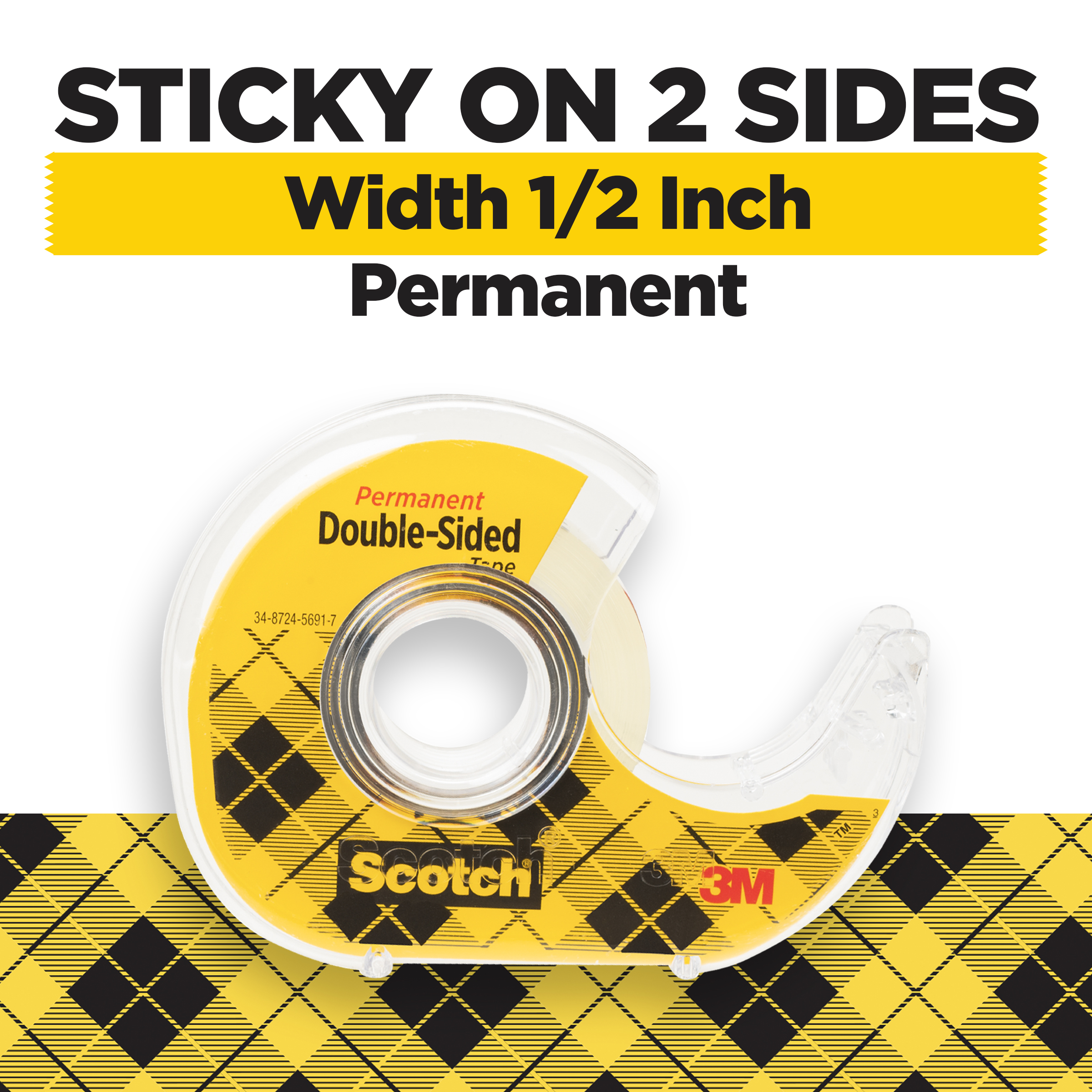 UPC 00021200467288 | Scotch® Double Sided Tape 6137H-2PC-MP 1/2 in x 500 in