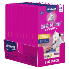 Image of Vitakraft Lick 'n' Lap Creamy, Cat Treat with Real Chicken, 44 Count