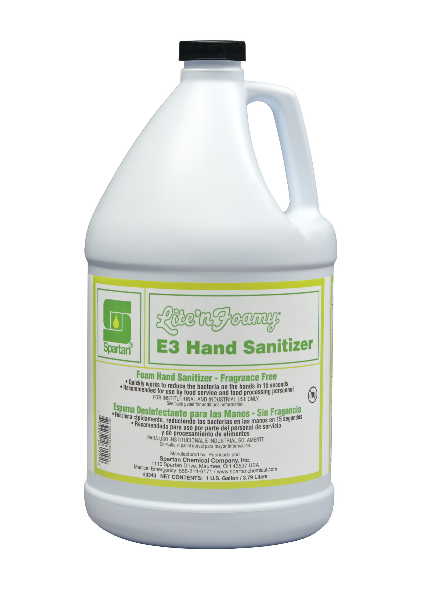 Spartan Chemical Company Lite'n Foamy E3 Hand Sanitizer, 1 GAL 4/CSE