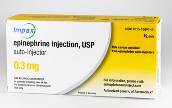 Epinephrine Injection, 0.30mg Two-Pack Auto Injector - 2/Box