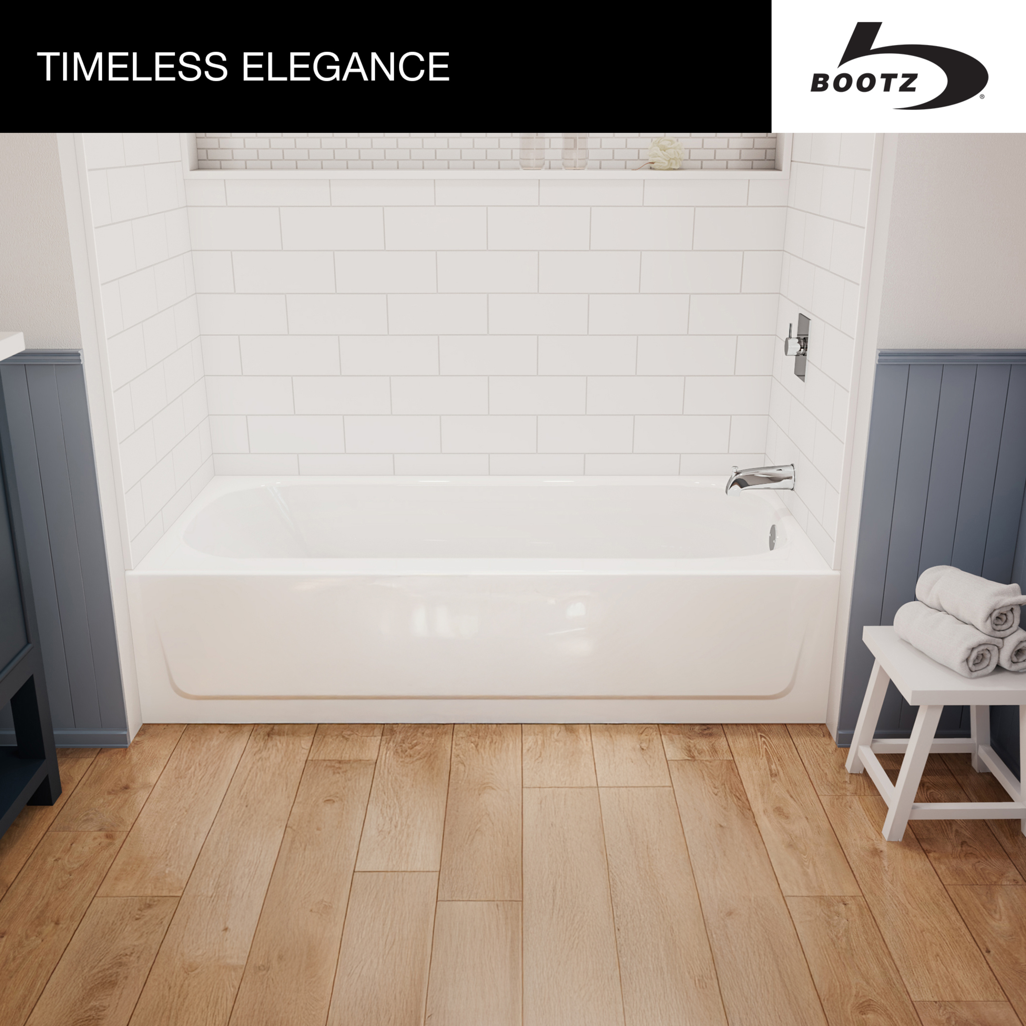 Aloha 6030 Porcelain Enamel Alcove Bathtub In view 10