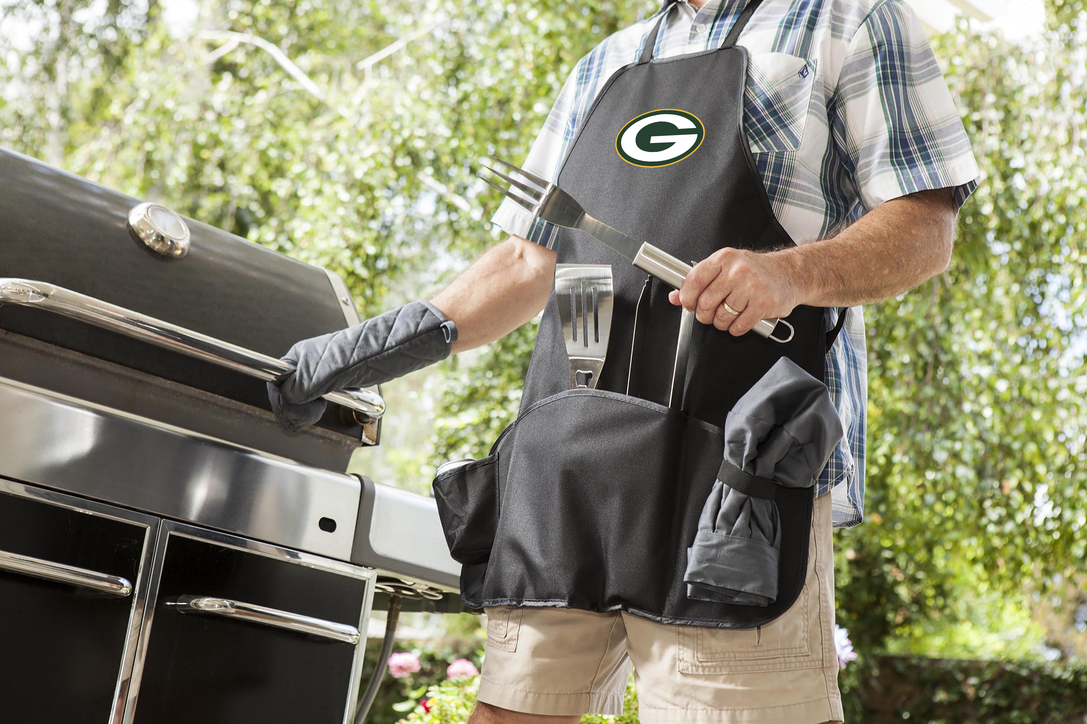 Green Bay Packers - BBQ Apron Tote Pro Grill Set
