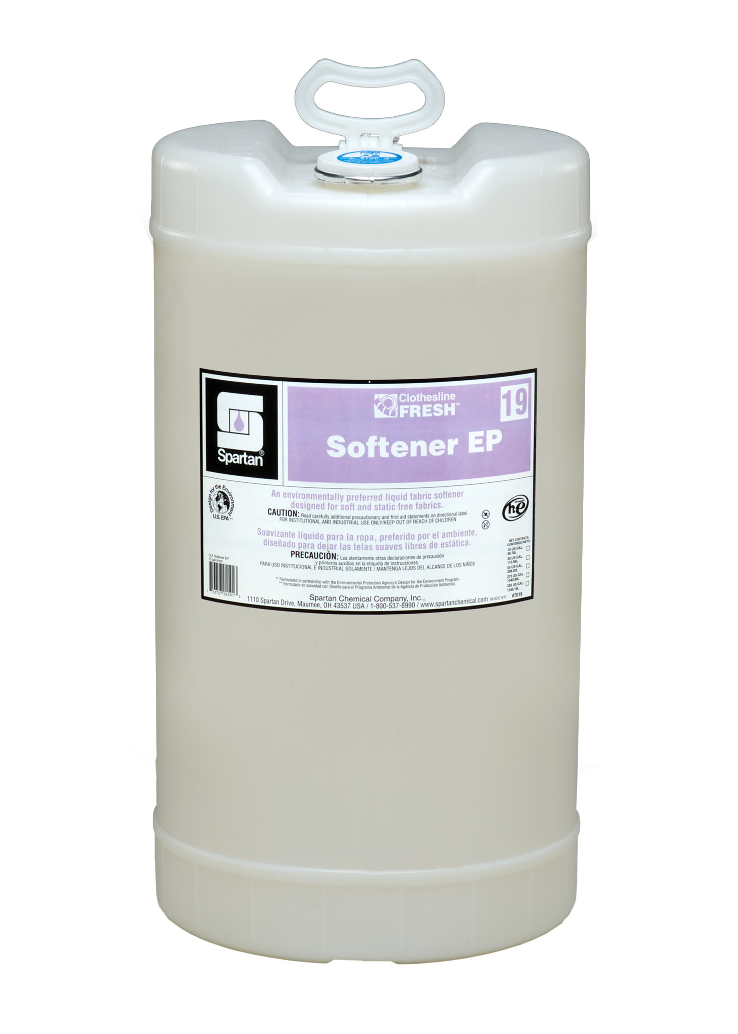 Spartan Chemical Company Clothesline Fresh Softener EP 19, 15 GAL DRUM