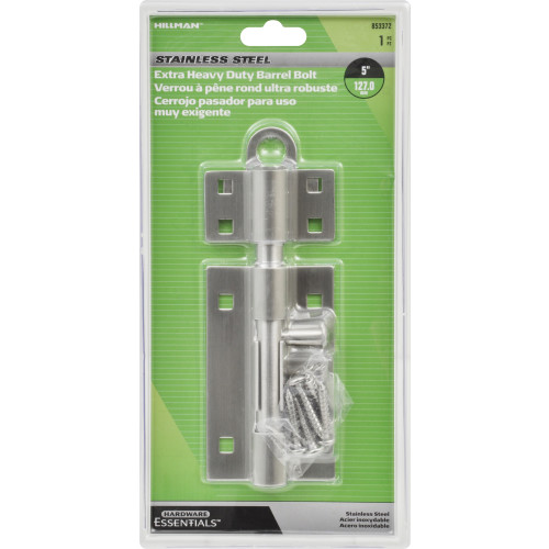 Hardware Essentials Gate Barrel Bolt Stainless Steel (5")
