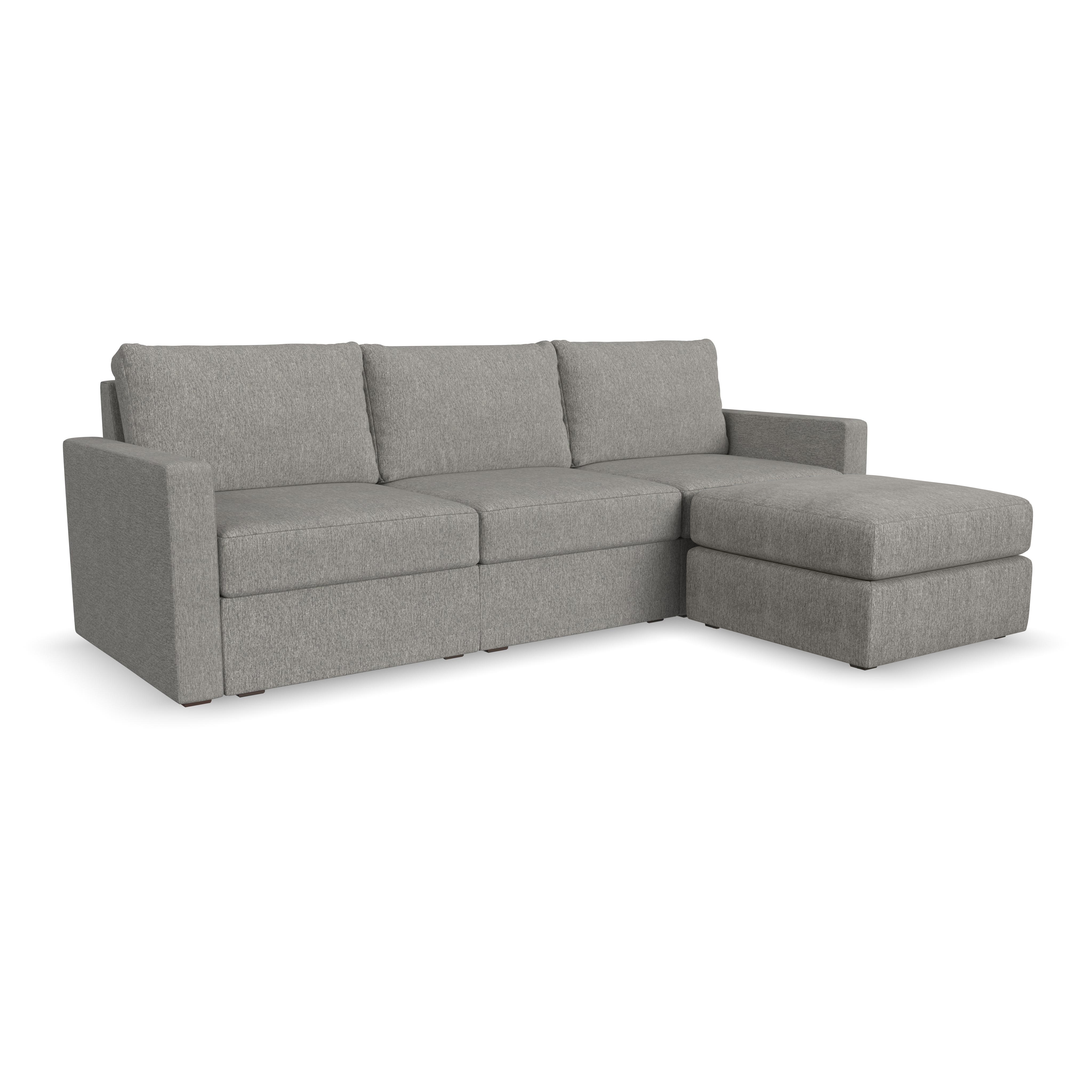 Flexsteel Flex Sofa with Standard Arm and Ottoman