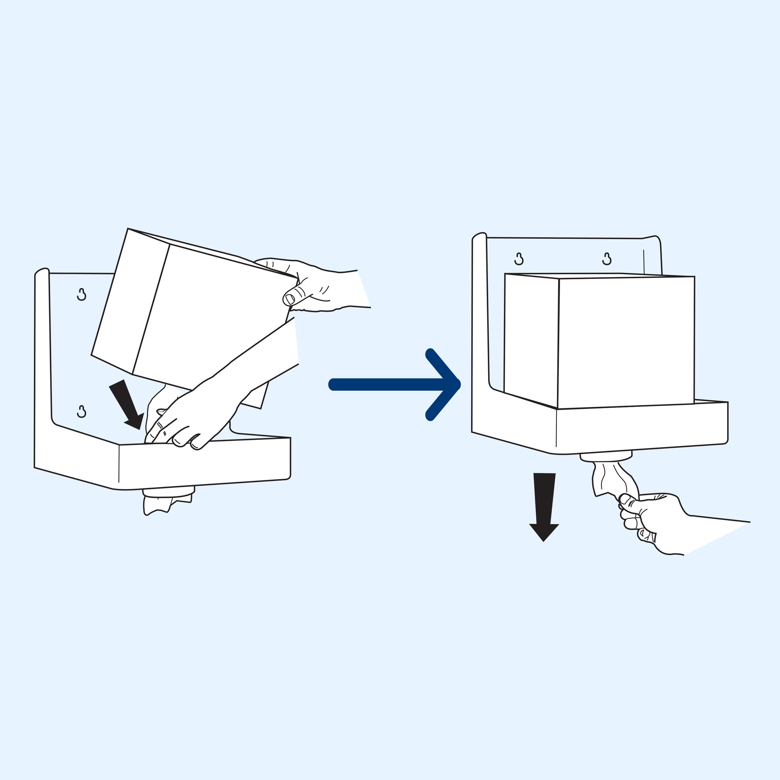 Aftørringsdispenser, Til aftørringsruller, Centerfeed, Sort, Tork W3