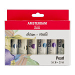 AMSTERDAM STANDARD ACRYLIC 6 X 20ML PEARL SET