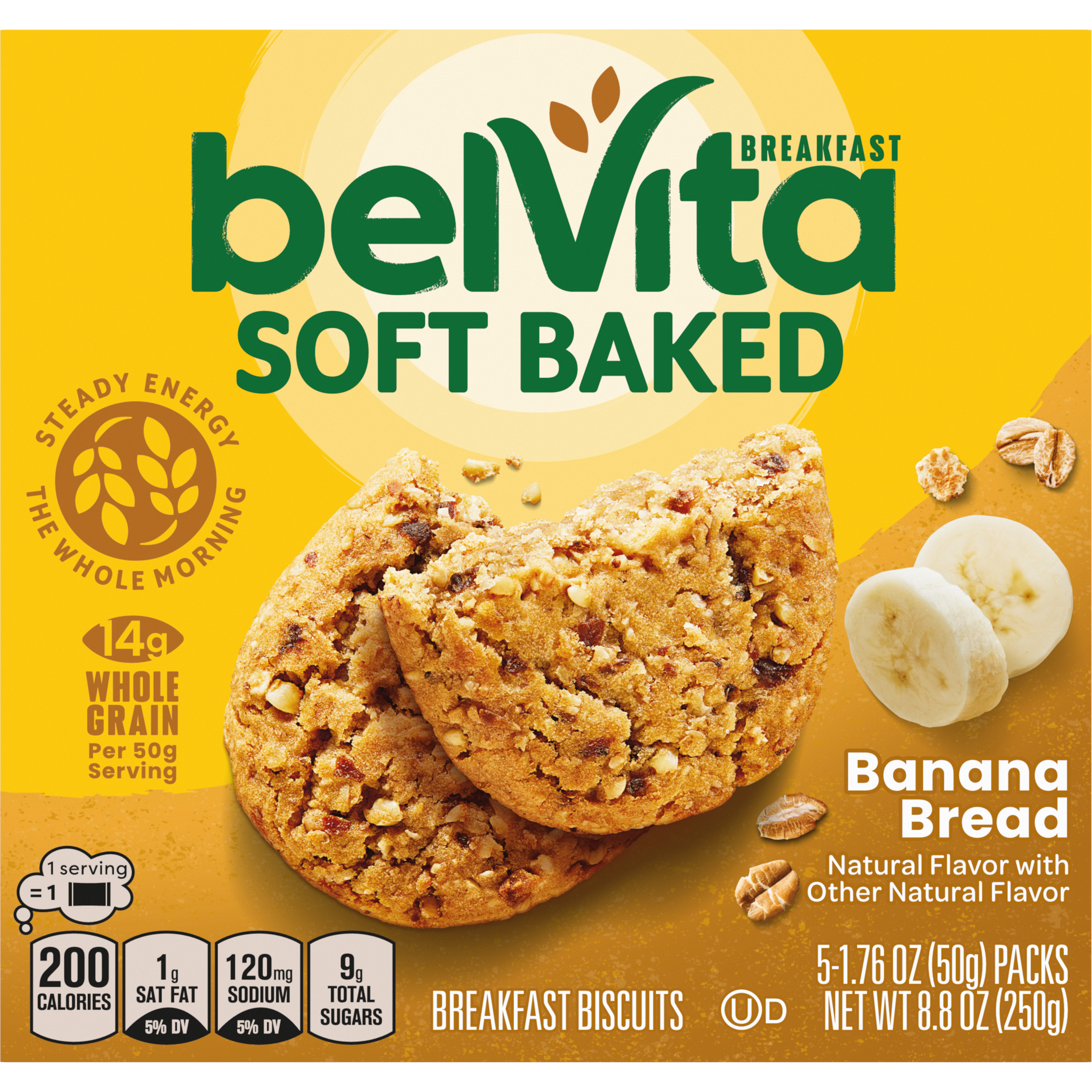 BELVITA Soft Baked Banana Bread Breakfast Biscuits 8.8 OZ-3