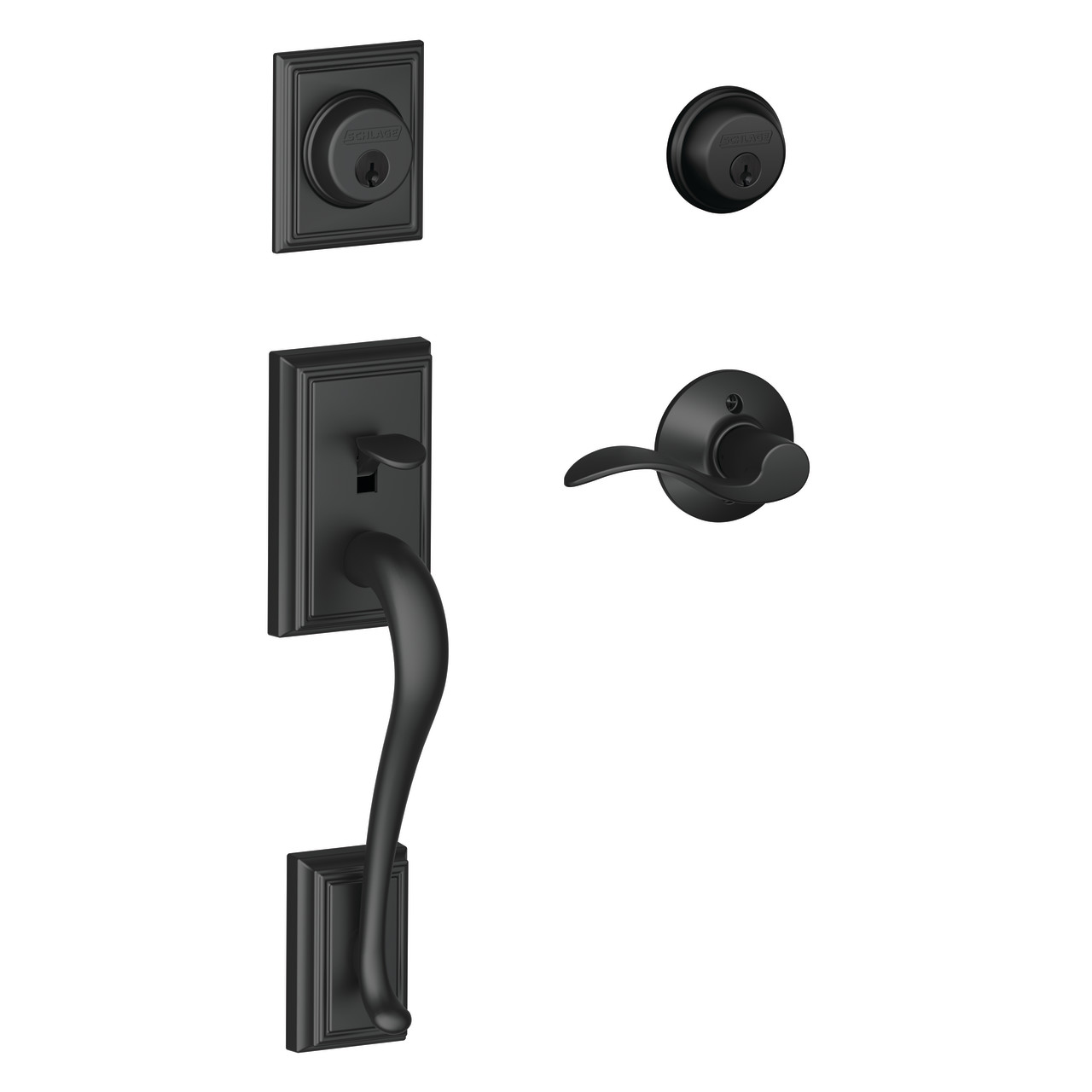 Double Cylinder Handleset and Accent Lever