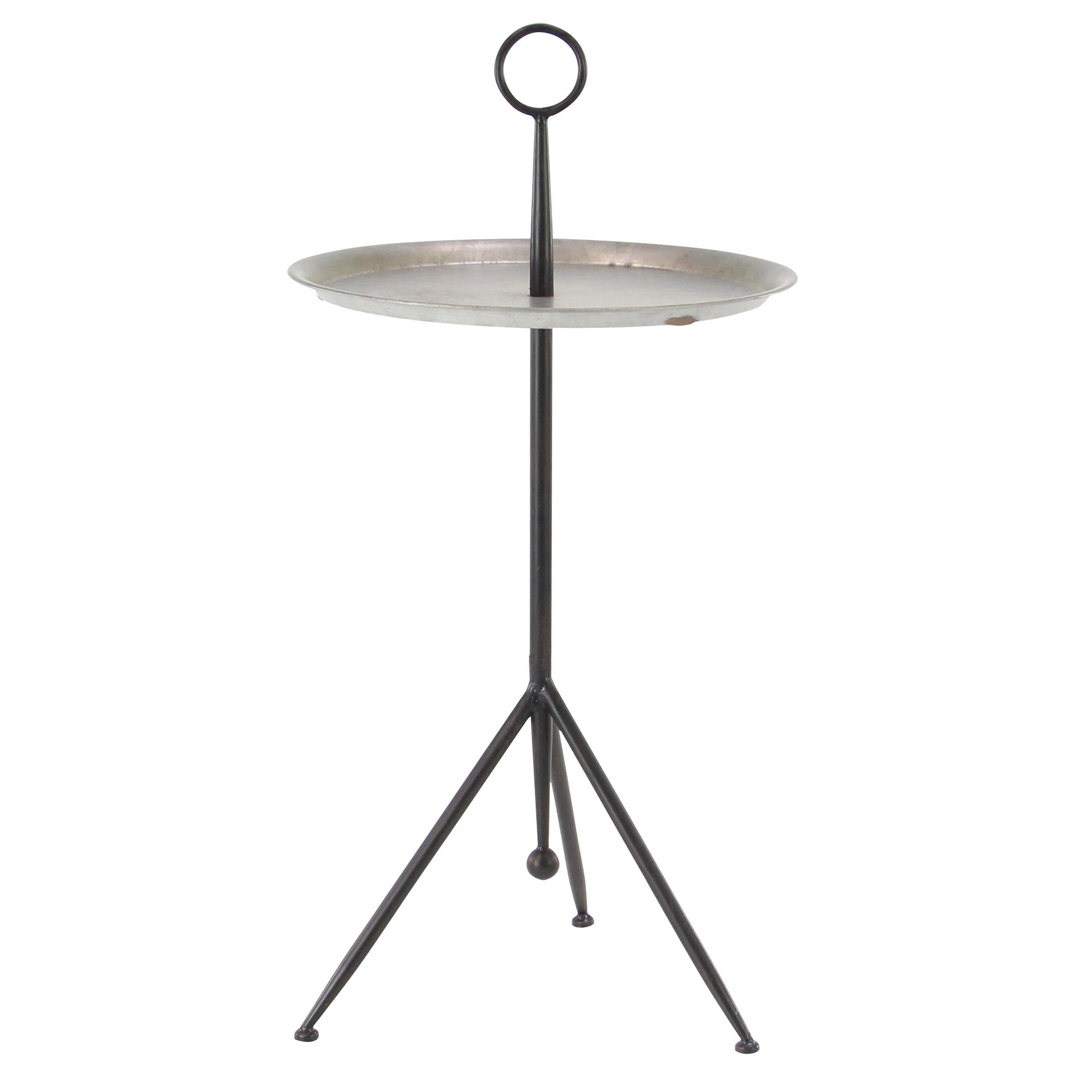 Black Metal Farmhouse Accent Table, 35" x 17" x 17"
