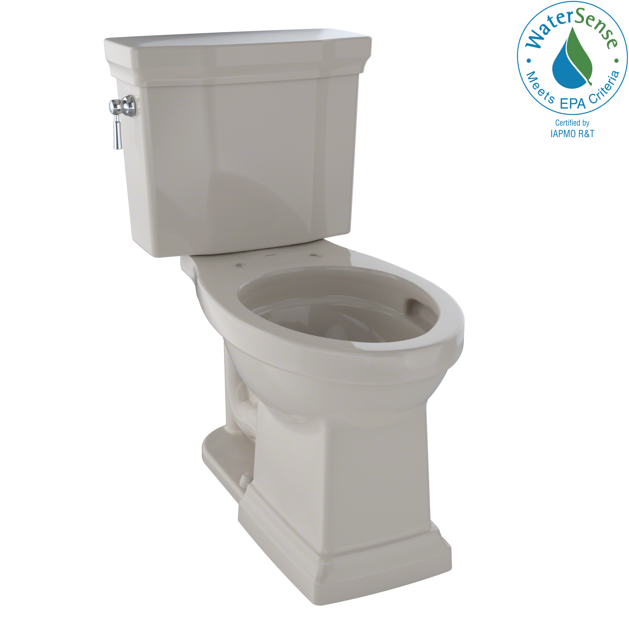 TOTO Promenade II Two-Piece Elongated 1.28 GPF Universal Height Toilet with CEFIONTECT, Bone, Vitreous China, CST404CEFG#03