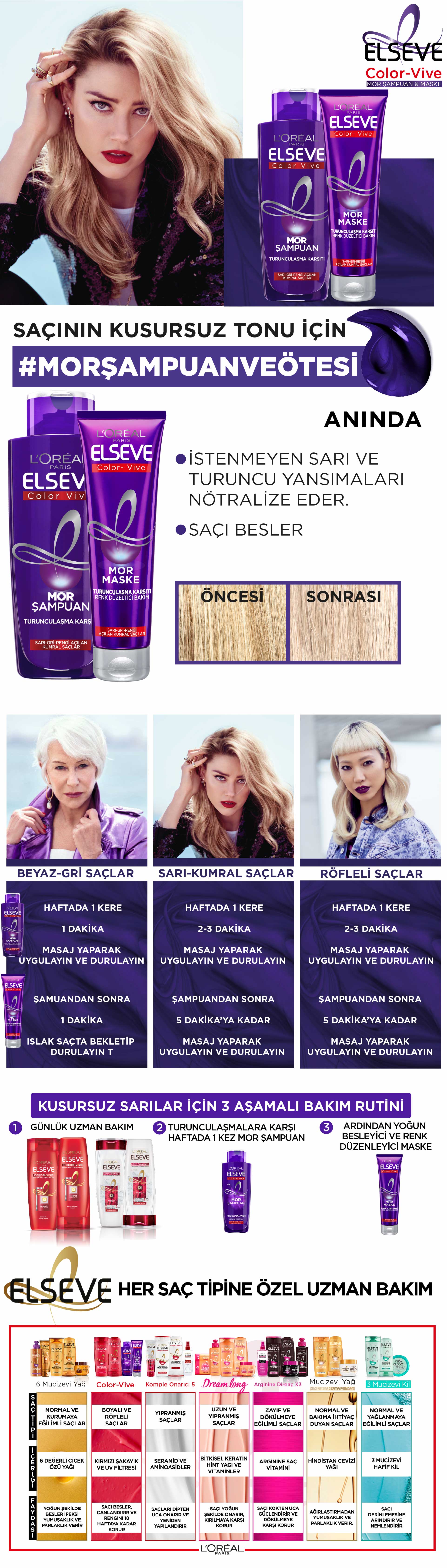  L'Oréal Paris Elseve Turunculaşma Karşıtı Mor 