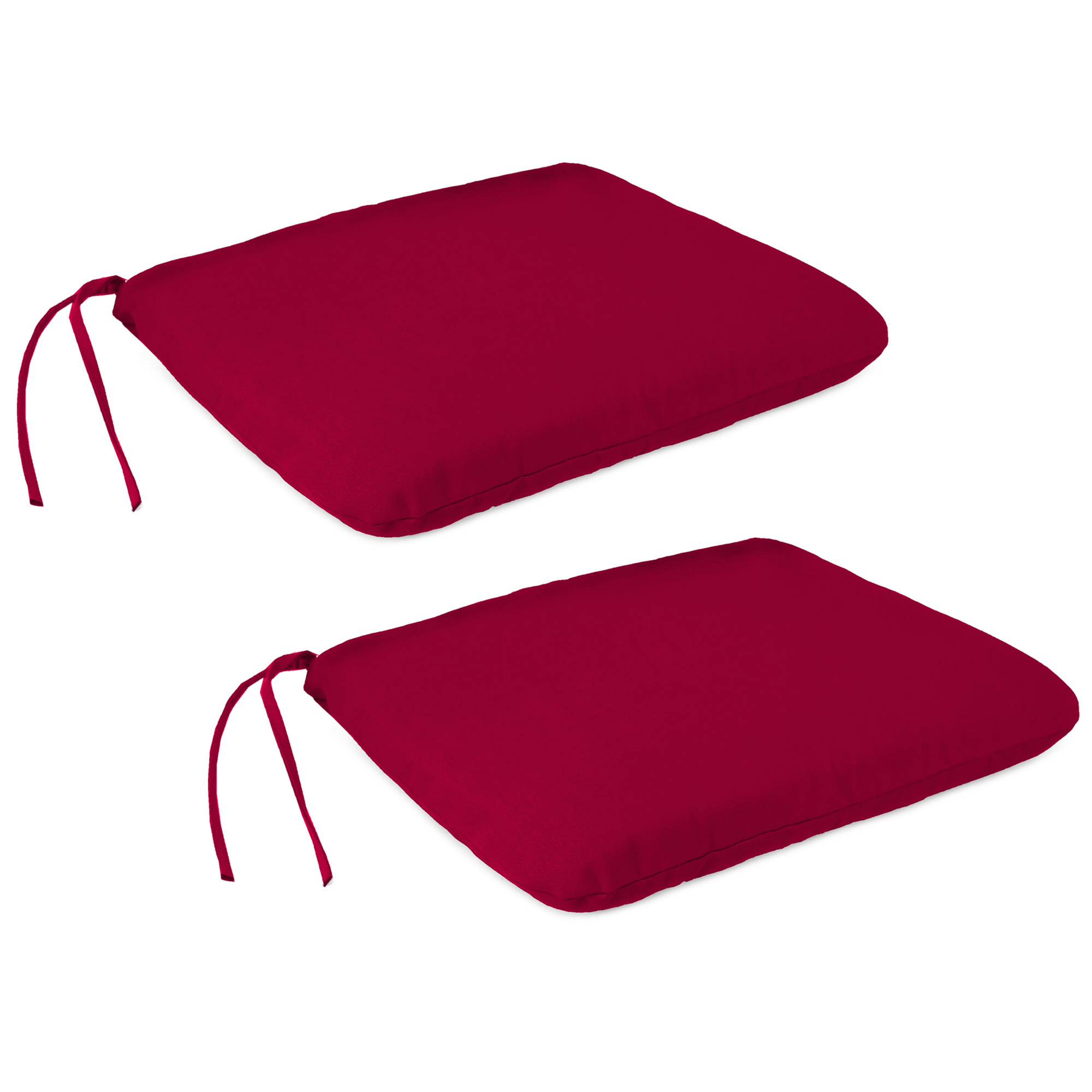 Nuovi Cuscini per Sedia da Esterno con Fascette 16" x 16", Confezione da 2, Resistenti allo Sbiadimento - Foto 4 di 9