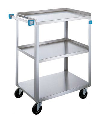 Utility Cart, 3 shelves, carrying capacity 200 lbs, 16-1/4" x 27-3/4" x 31-7/8", weighs 26 lbs.