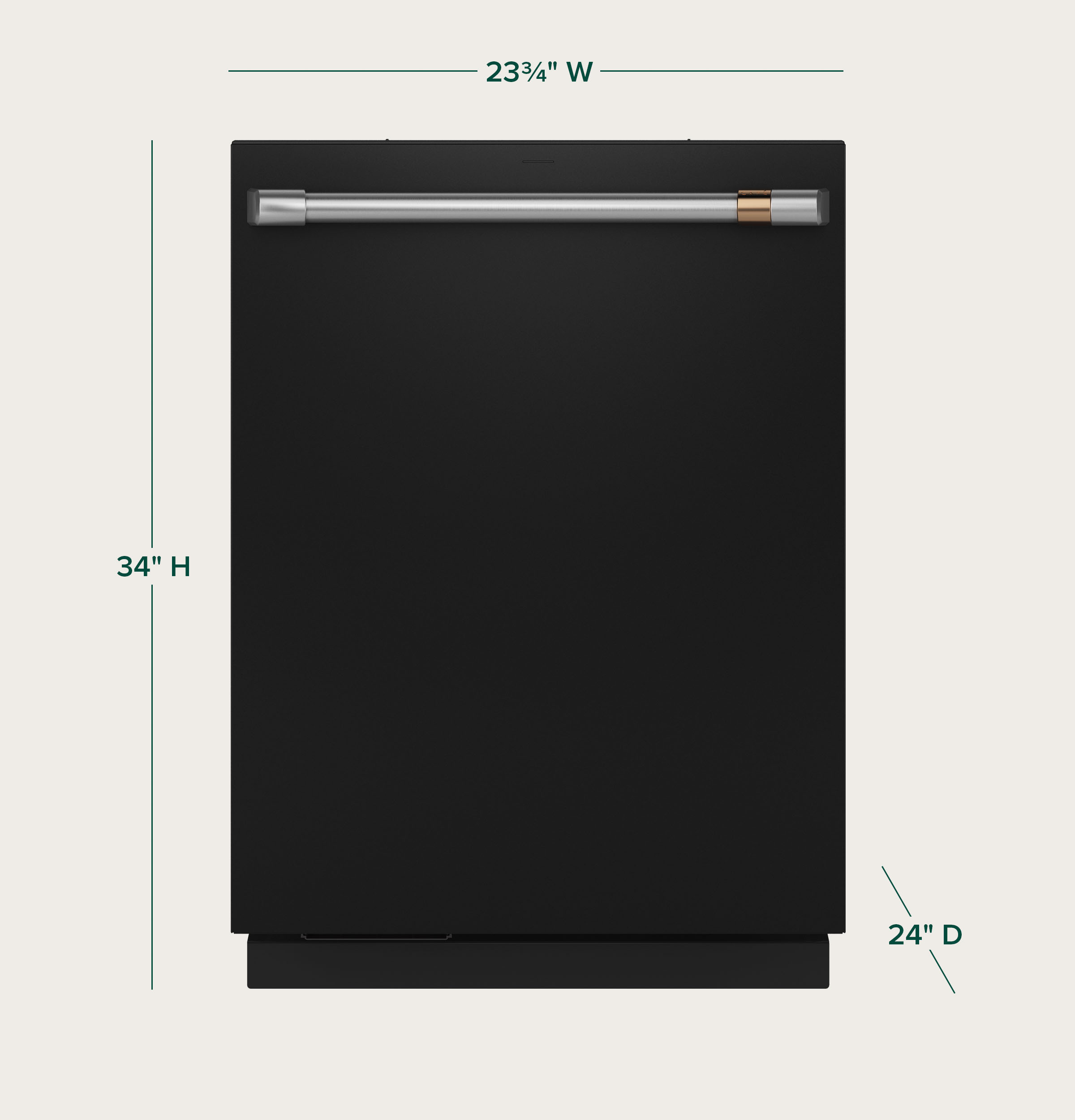 Cafe™ 24" Fingerprint Resistant Matte Black Top Control Built In Dishwasher view 6