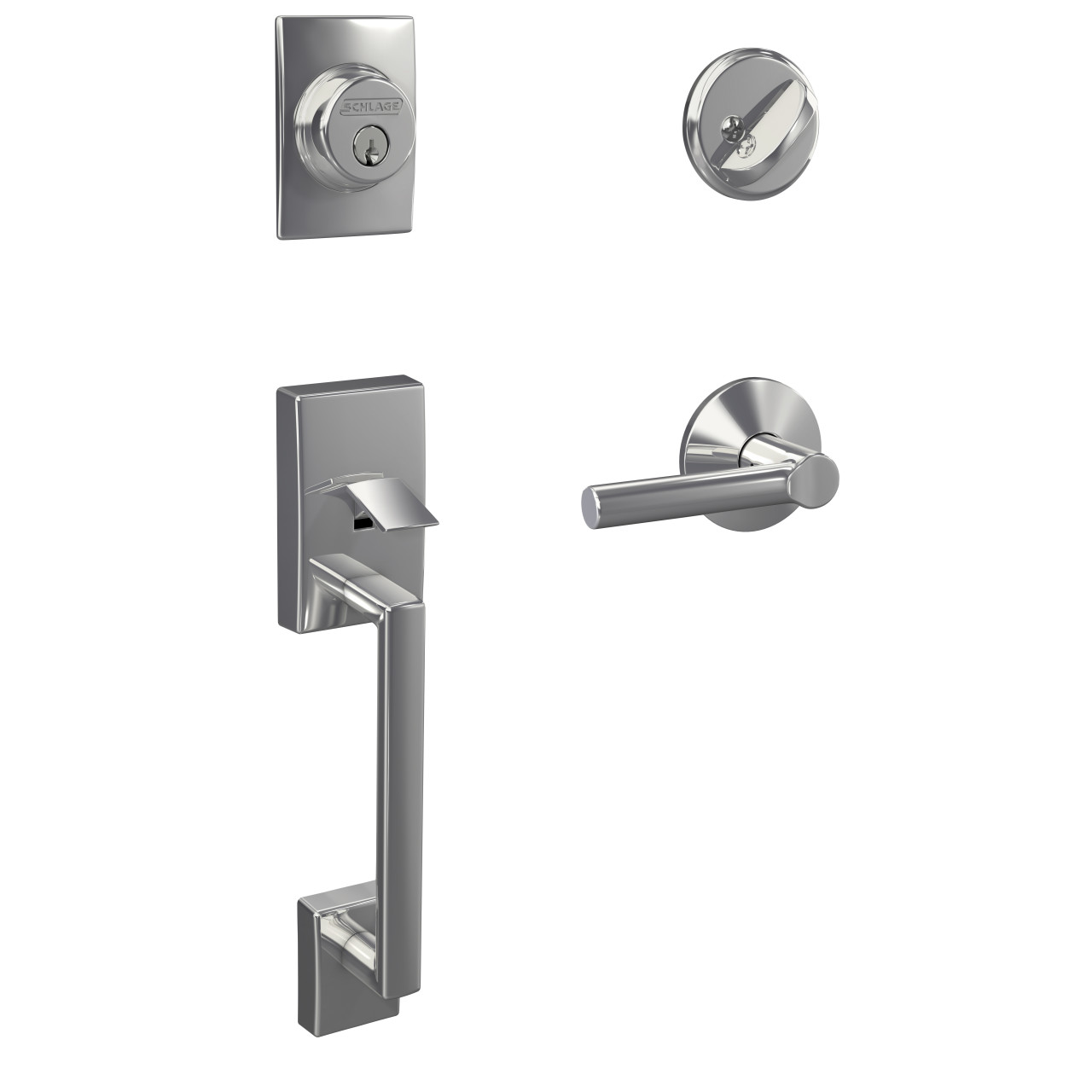 Custom Single Cylinder Handleset and Broadway Lever with Kinsler Trim