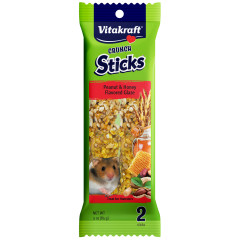 Image of Vitakraft Crunch Sticks Hamster Treat Peanut & Honey Flvr Glaze-2 Sticks
