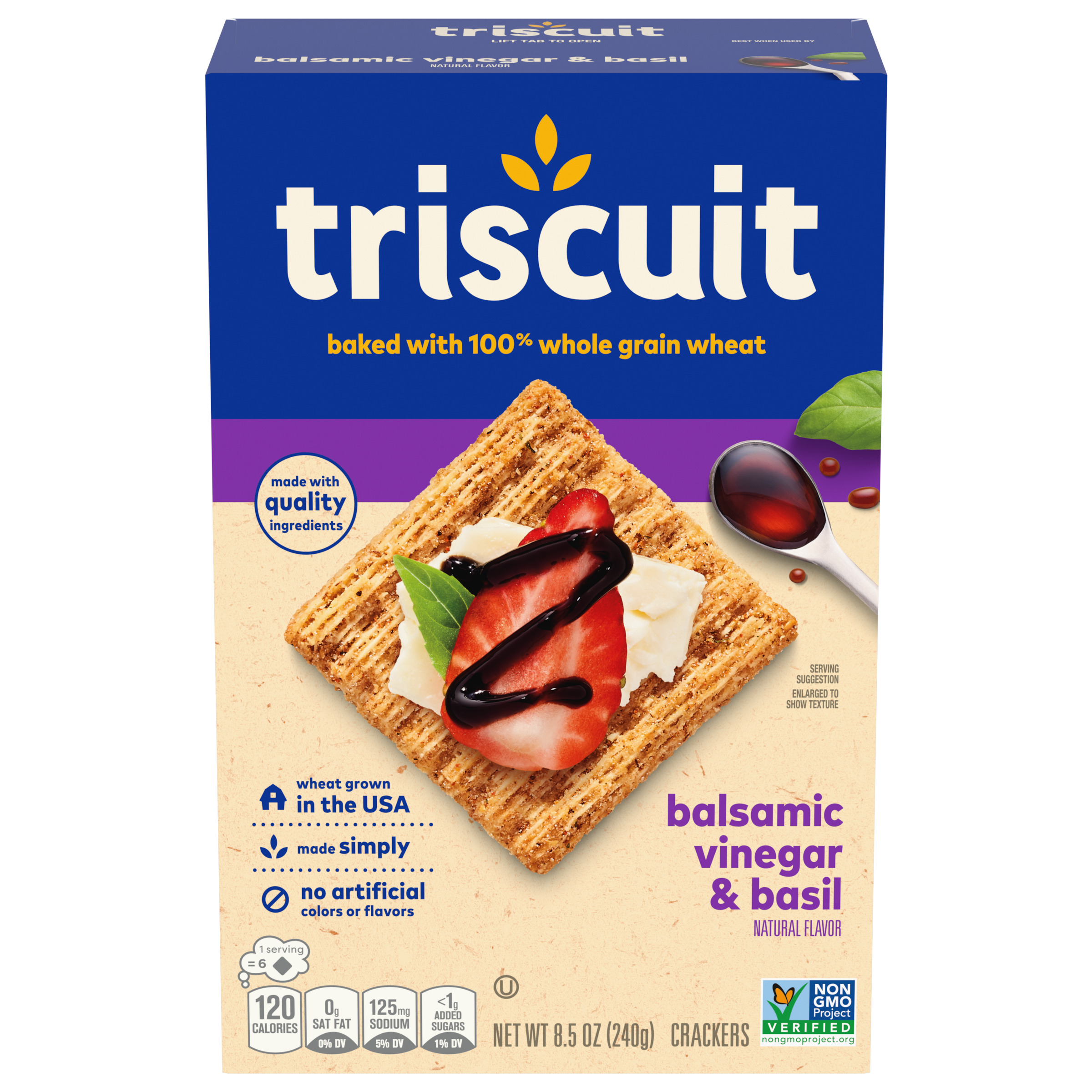 Triscuit Balsamic Vinegar & Basil Whole Wheat Crackers, 8.5 oz-thumbnail-1