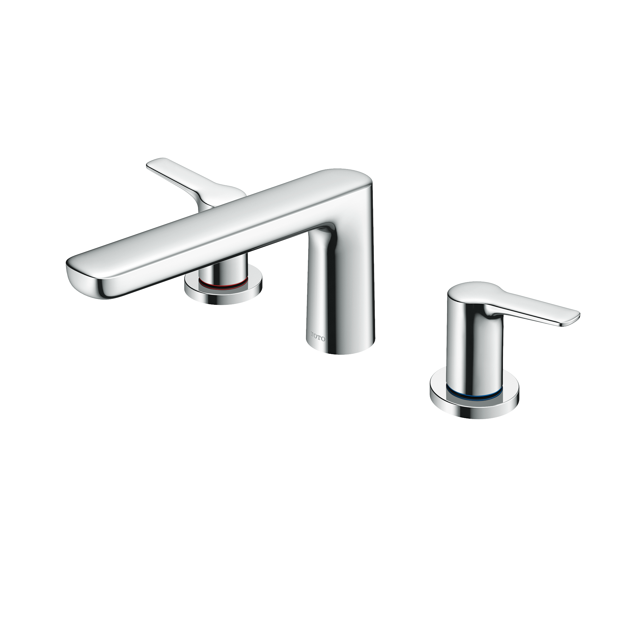 TOTO GS Two-Handle Deck-Mount Roman Tub Filler Trim, Polished Chrome, Brass, TBG03201U#CP