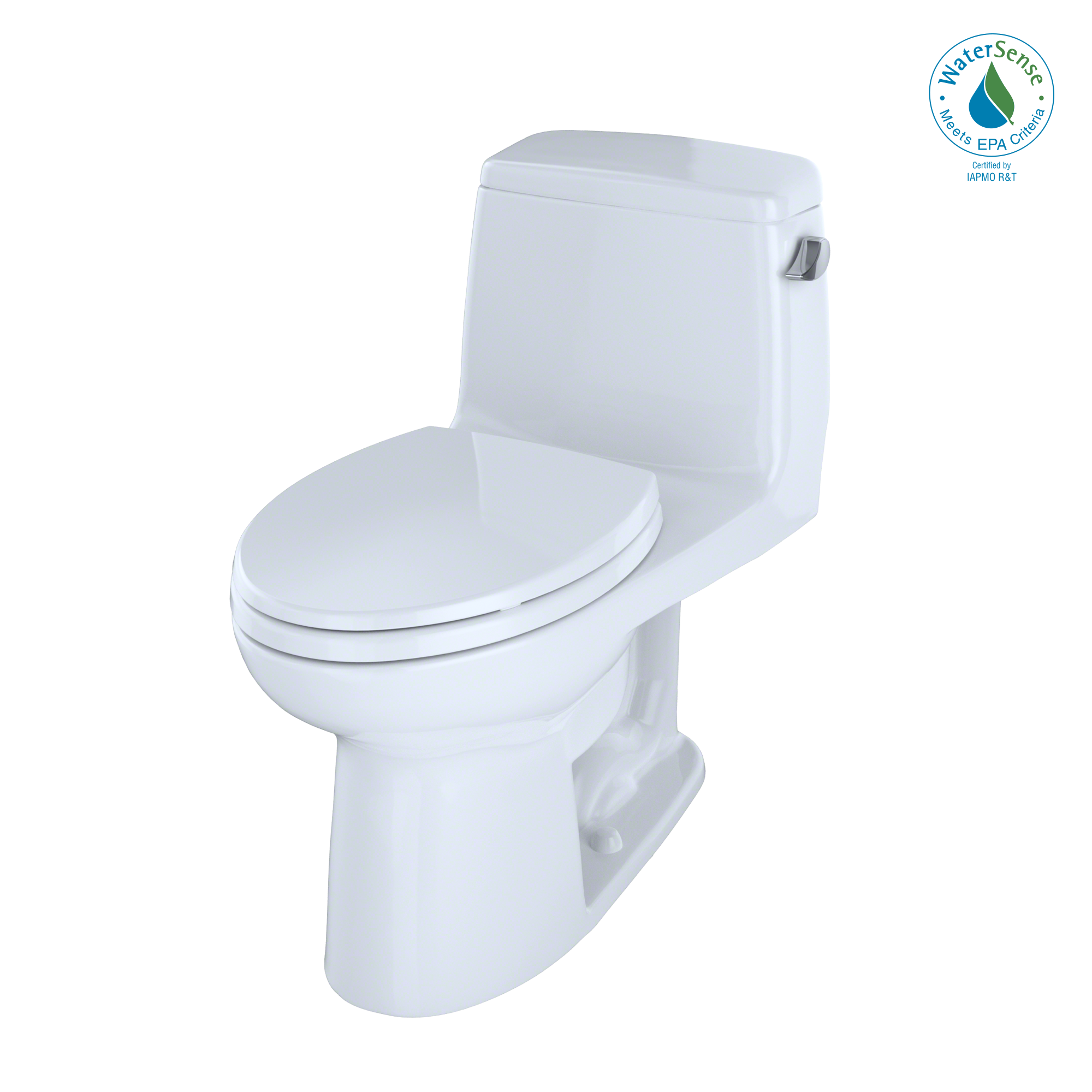 TOTO Eco UltraMax One-Piece Elongated 1.28 GPF ADA Compliant Toilet with Right-Hand Trip Lever, Cotton White, Vitreous China, MS854114ELR#01