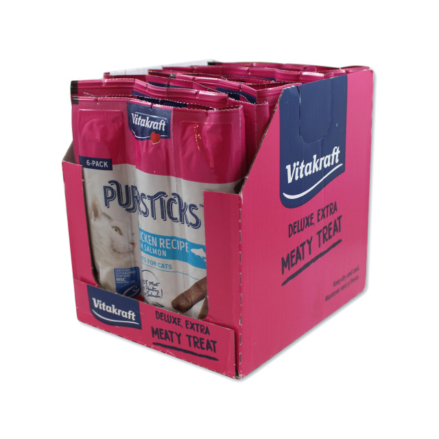 Alt-Image showing PurrSticks™, Chicken Recipe with Salmon, 6 Pack