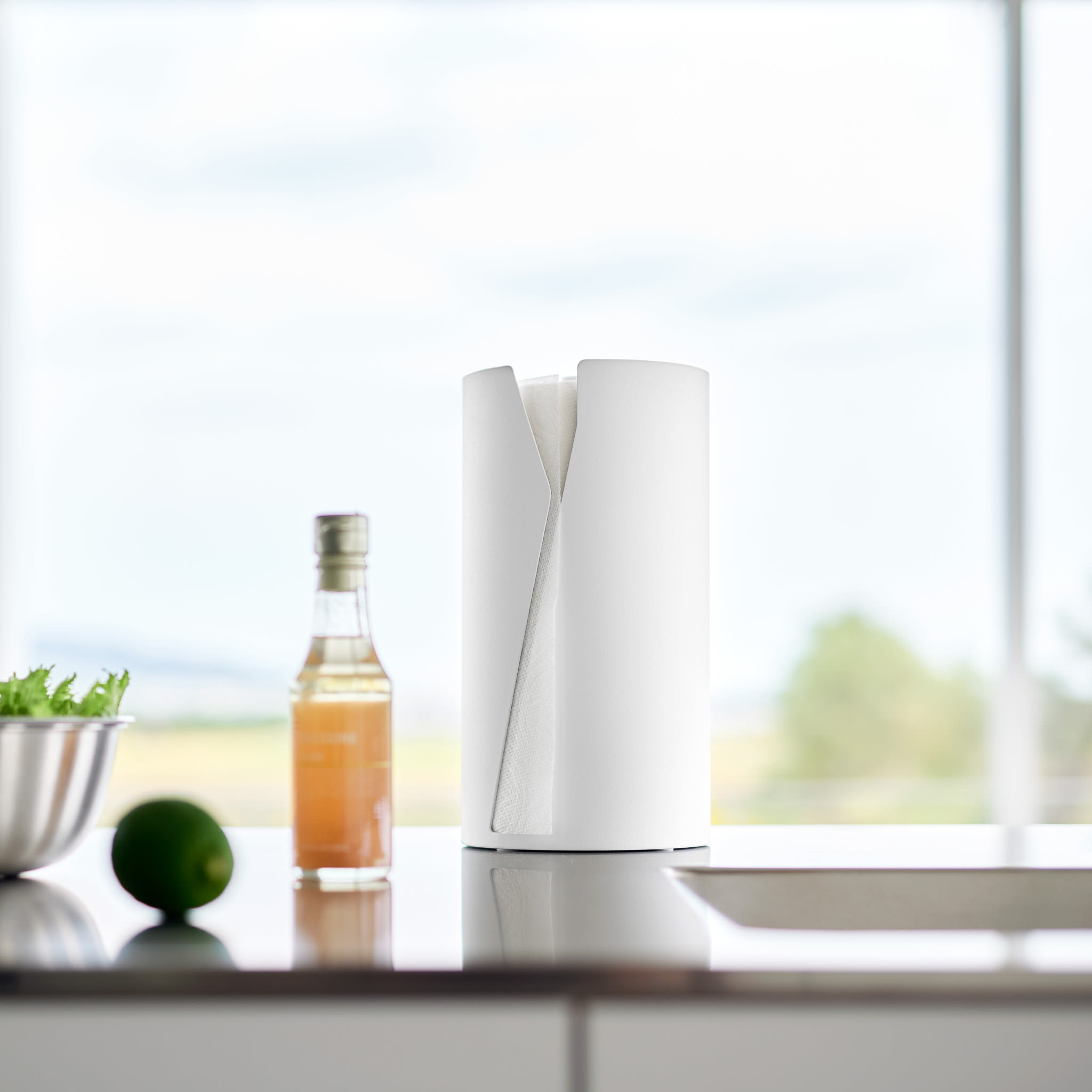 Paper Towel Holder Round : Sturdy Steel Design