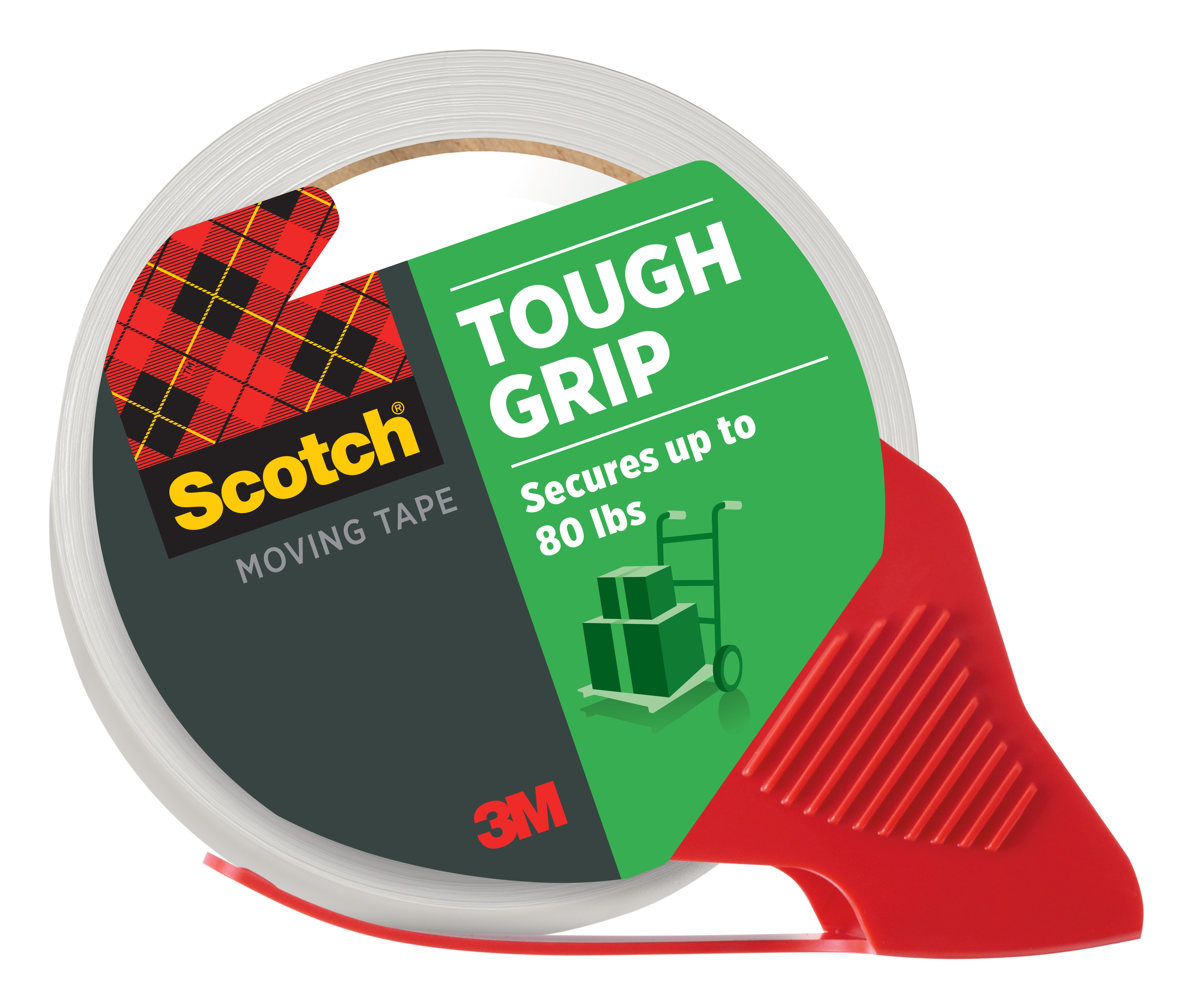 SKU 7100247520 | Scotch® Moving Tough Grip Packaging Tape 3500S-RD-36GC