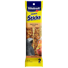 Image of Vitakraft Crunch Sticks Parrot Treat Apple & Honey Flavor – 2 Sticks
