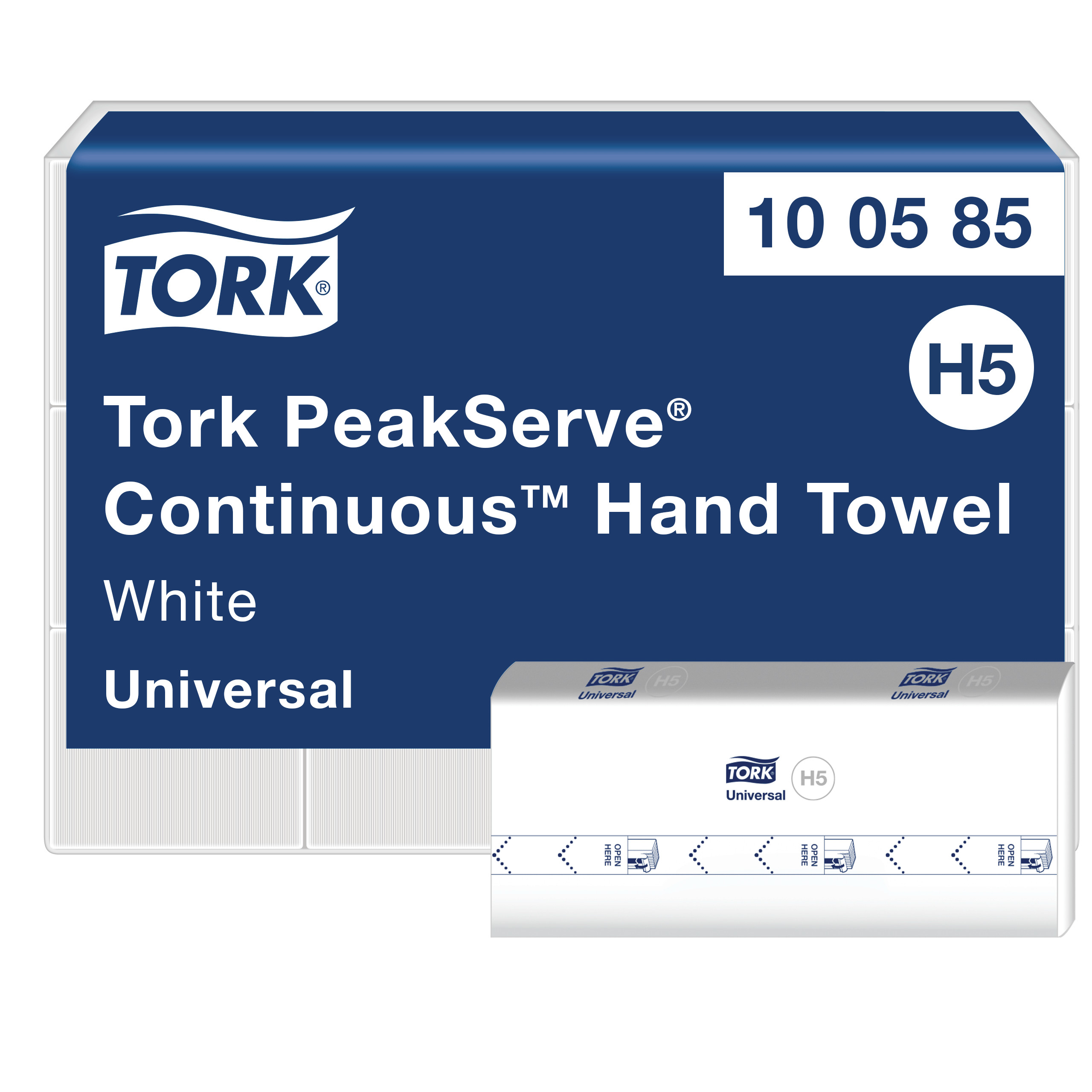 Håndklædeark, 1 lag, Continuous, 4920 ark, Tork PeakServe H5