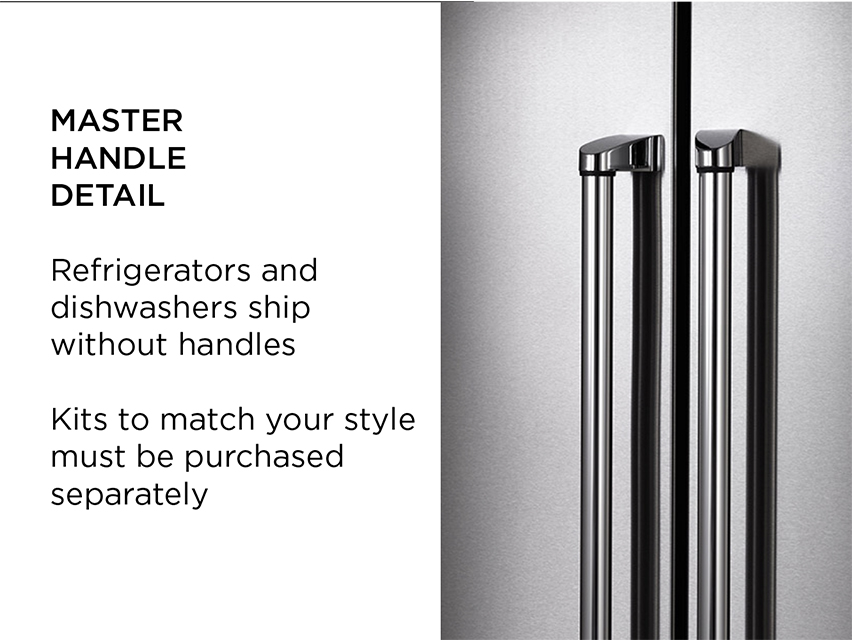Bertazzoni Master series style handle kit for 36" REF36PIX Built-In stainless steel refrigerator