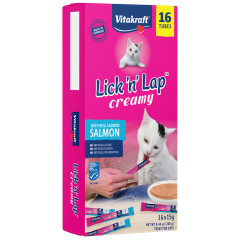 Image of Vitakraft Lick 'n' Lap Snack™ Creamy, Cat Treat with Real Salmon, 16 Count