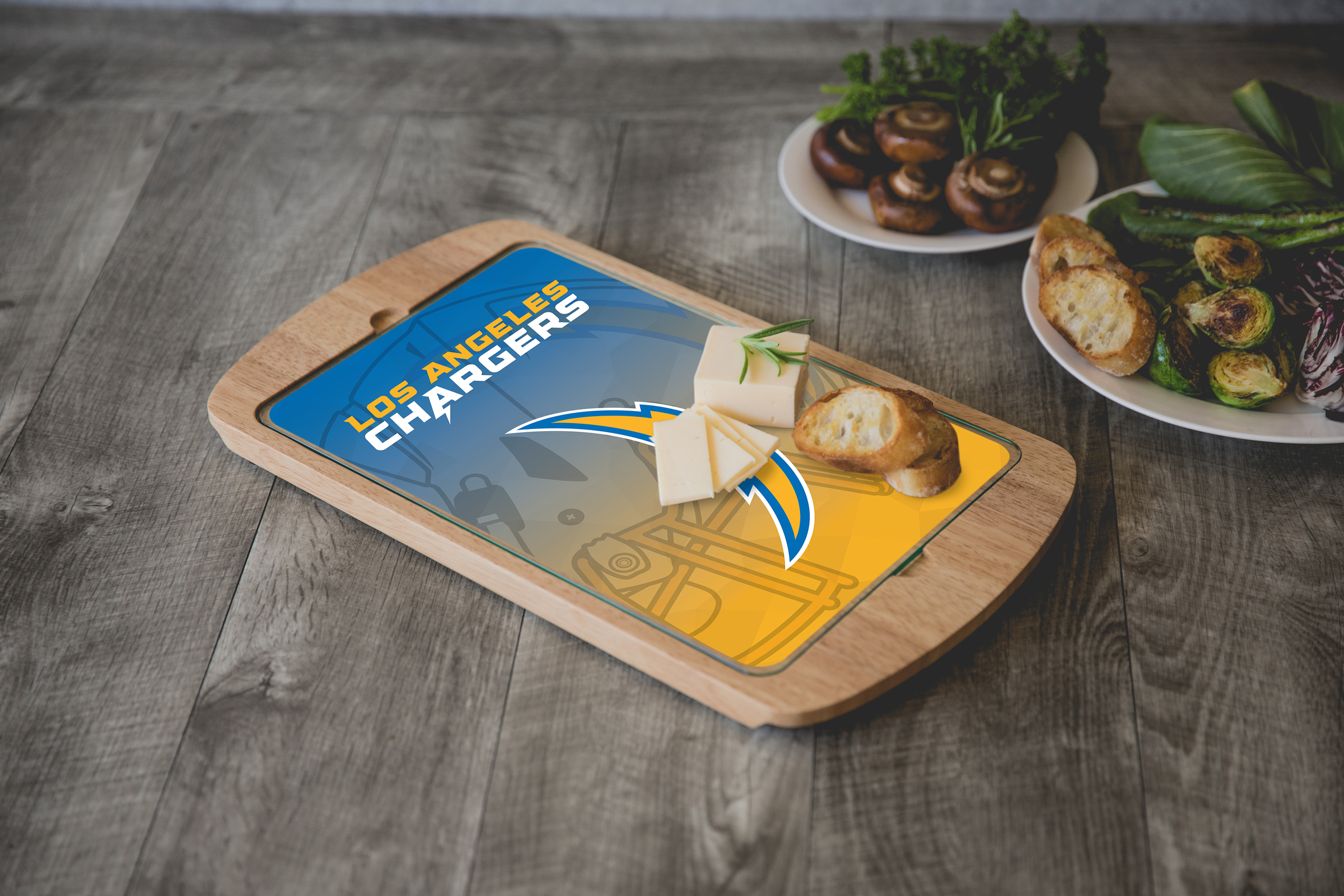 Los Angeles Chargers - Billboard Glass Top Serving Tray