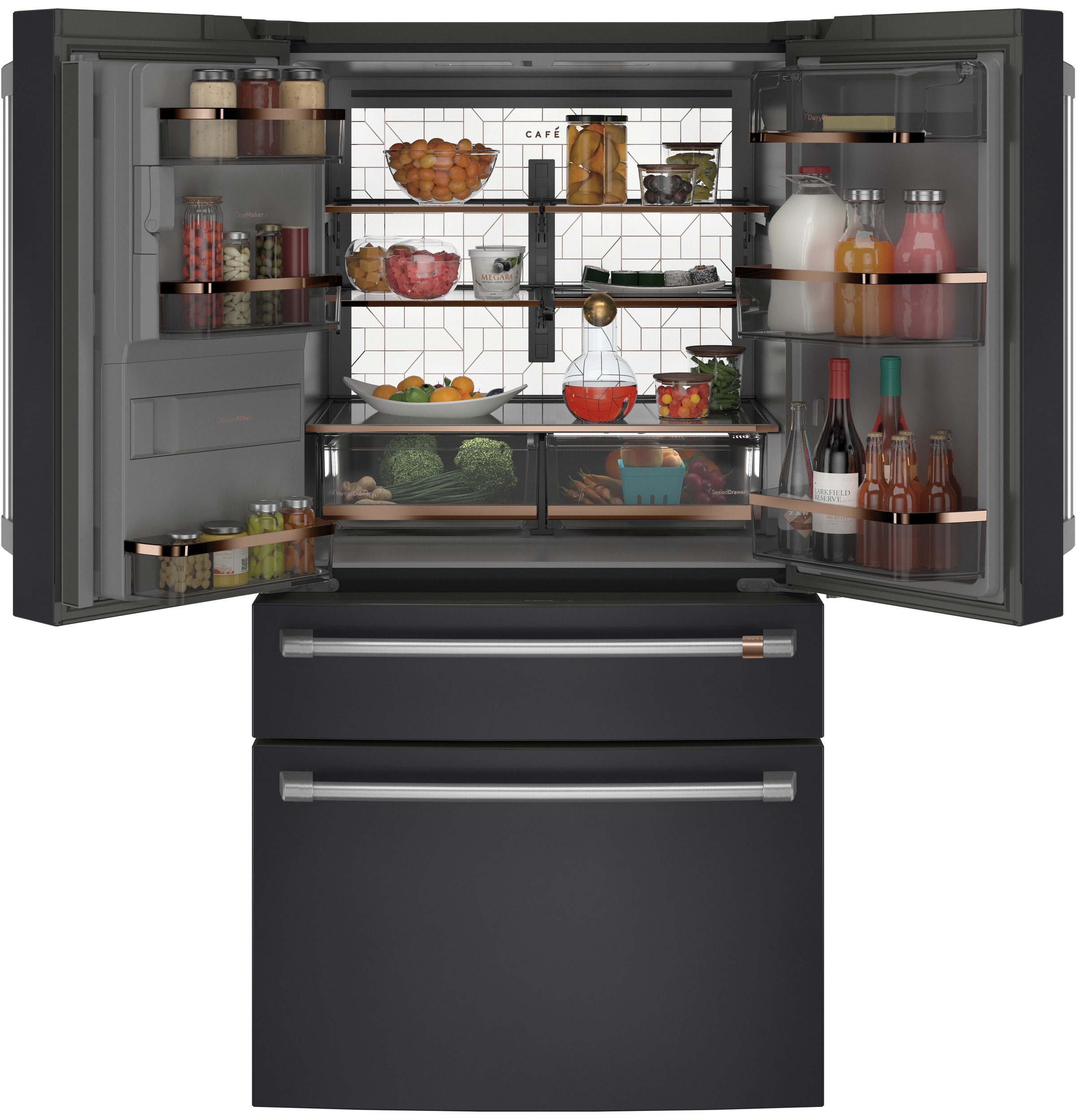 36" Std-Depth 28.0 CuFt 4 Dr French Dr Extrnl Dispnr Std Ice & Water XWF Filter ENERGY STAR® Qualified — Connectable via built-in WiFi view 5