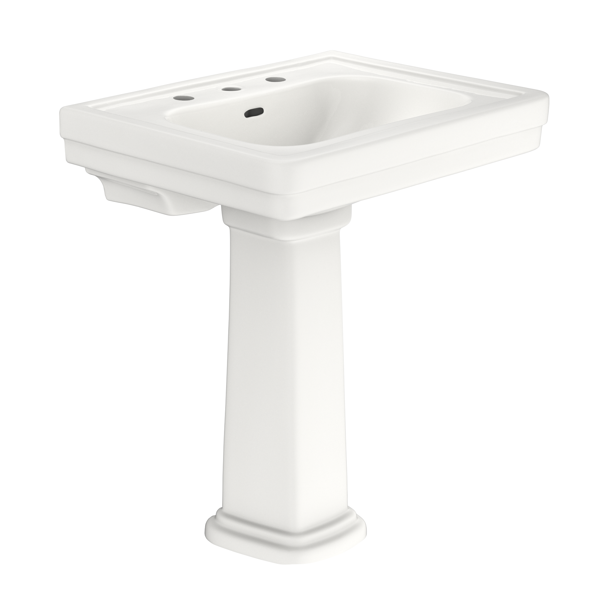 TOTO Promenade 27-1/2" x 22-1/4" Rectangular Pedestal Bathroom Sink for 8 inch Center Faucets, Colonial White, Vitreous China, LPT530.8N#11