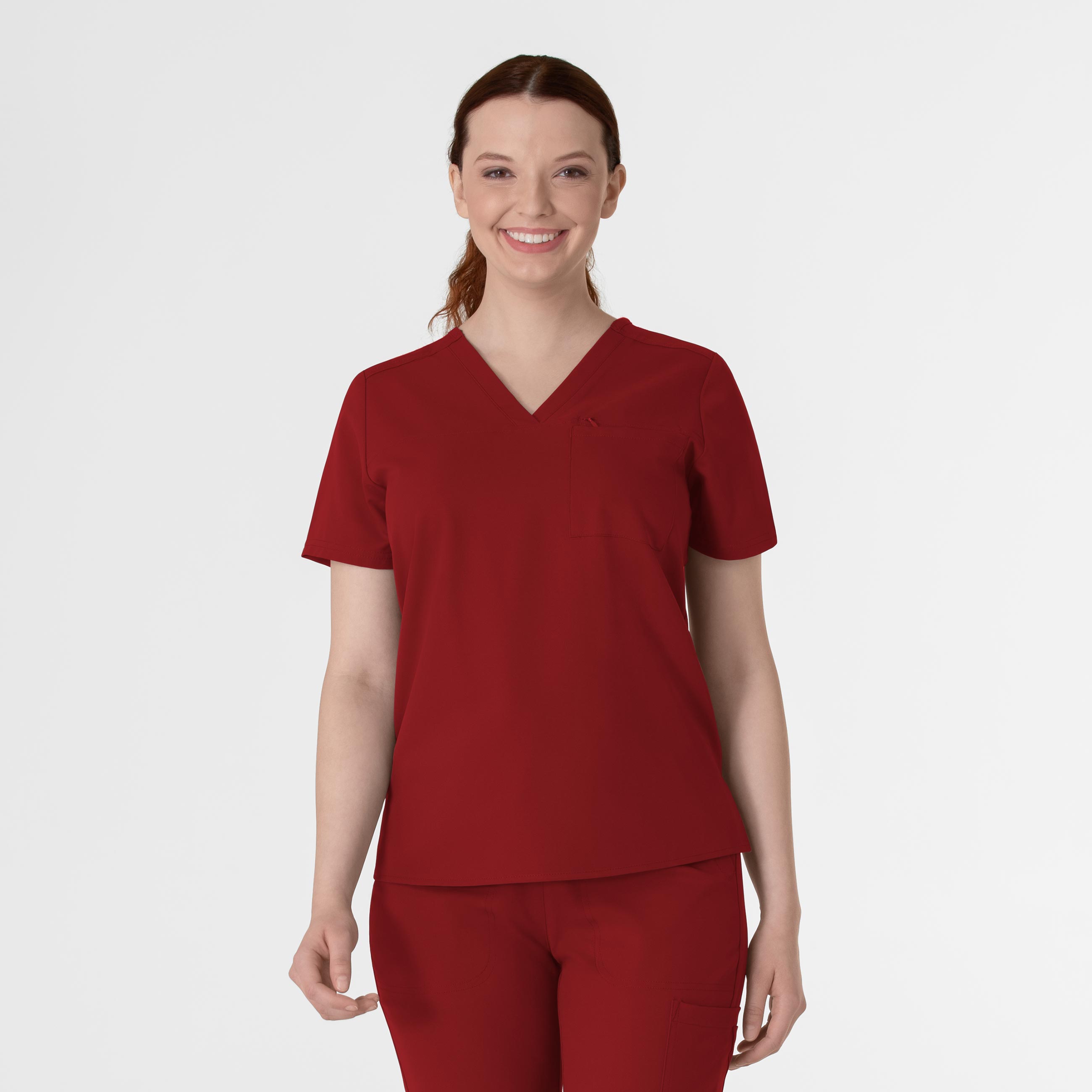 Thrive Women‘s V-Neck Tuck-In Scrub Top-Wonder Wink