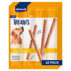 Image of Vitakraft Treaties Dog Treat, Smoked Chicken Recipe, Value-Pack, 16 Count
