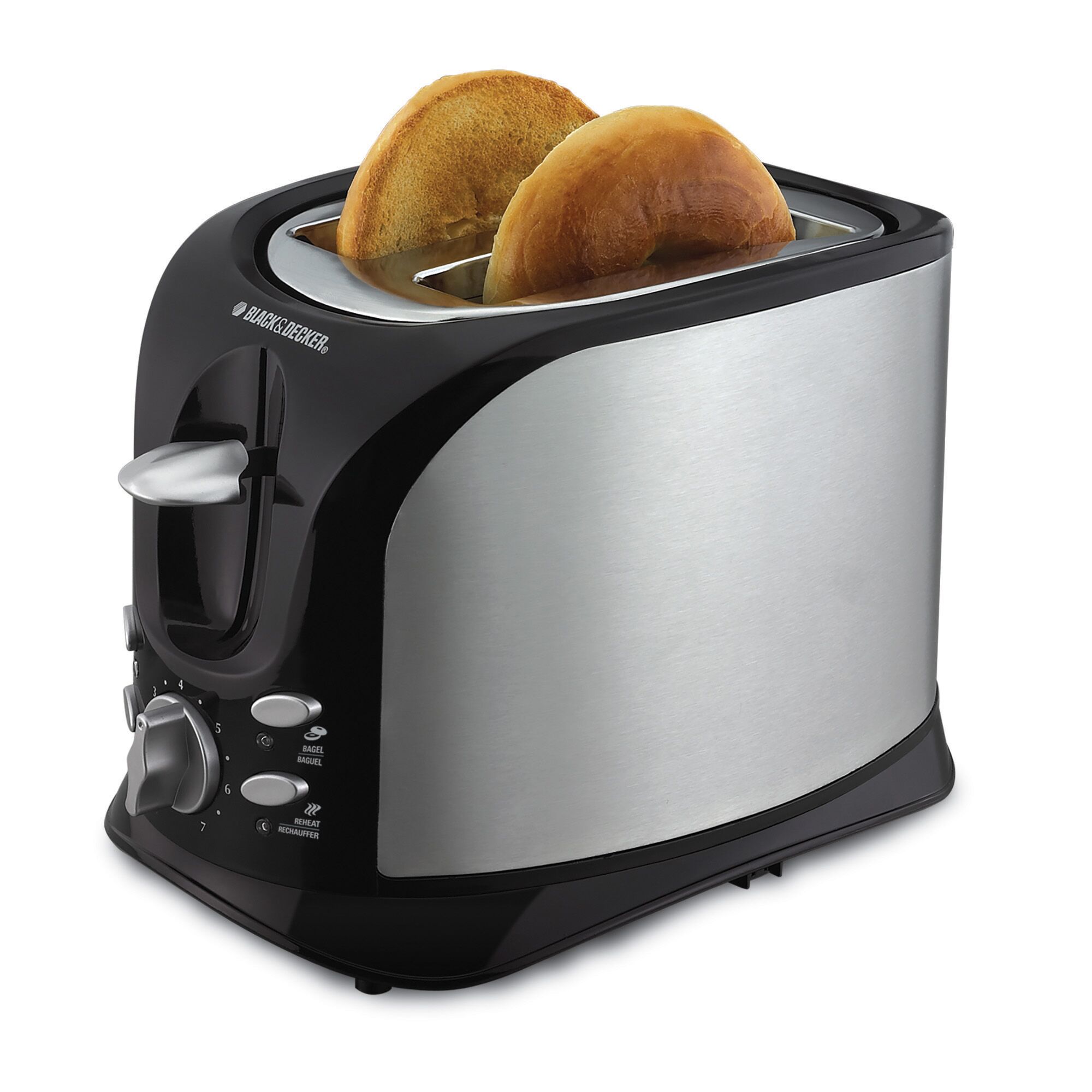 2 Slice Toaster with bagels inside.