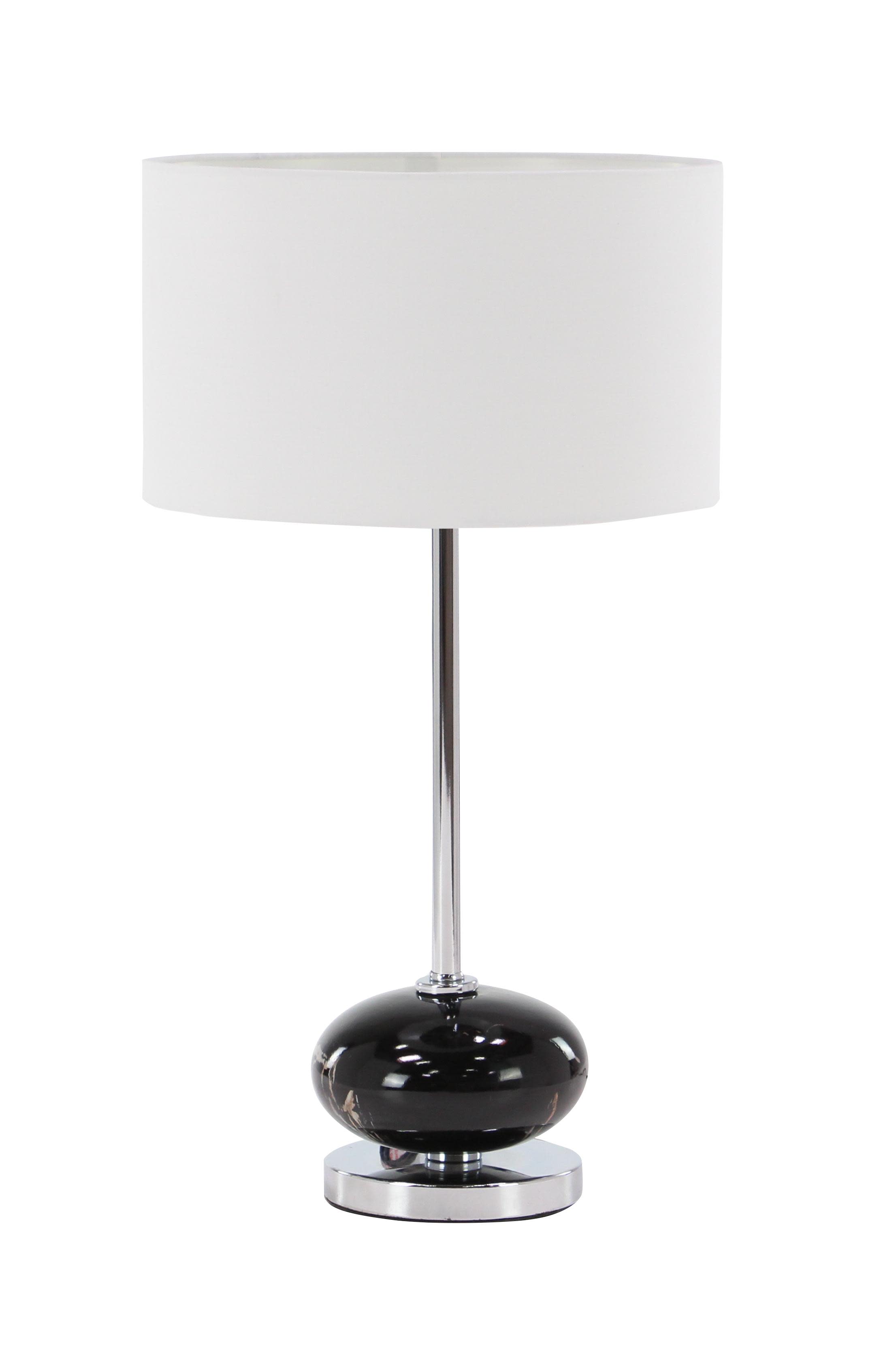 Black Ceramic  Room Table Lamp, 12" x 12" x 22"