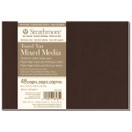 Strathmore 400 Series Art Journal Mixed Media Paper, Toned Tan, Soft Cover Binding, 48 Sheet, 8x5.5 inch