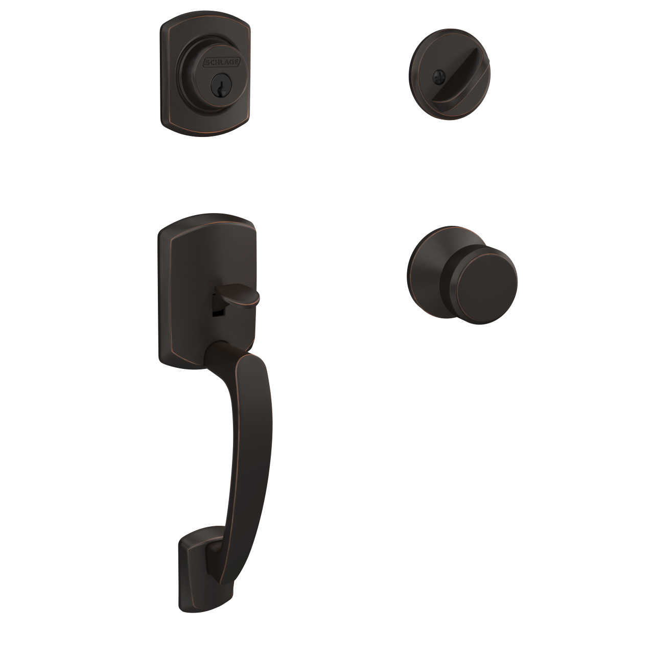 Custom Single Cylinder Handleset and Bowery Knob with Kinsler Trim
