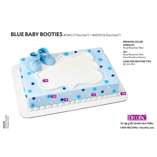 Blue Baby Booties Decopac