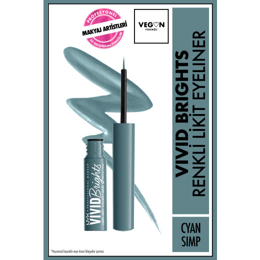 vivid brights likit eyeliner - cyan simp