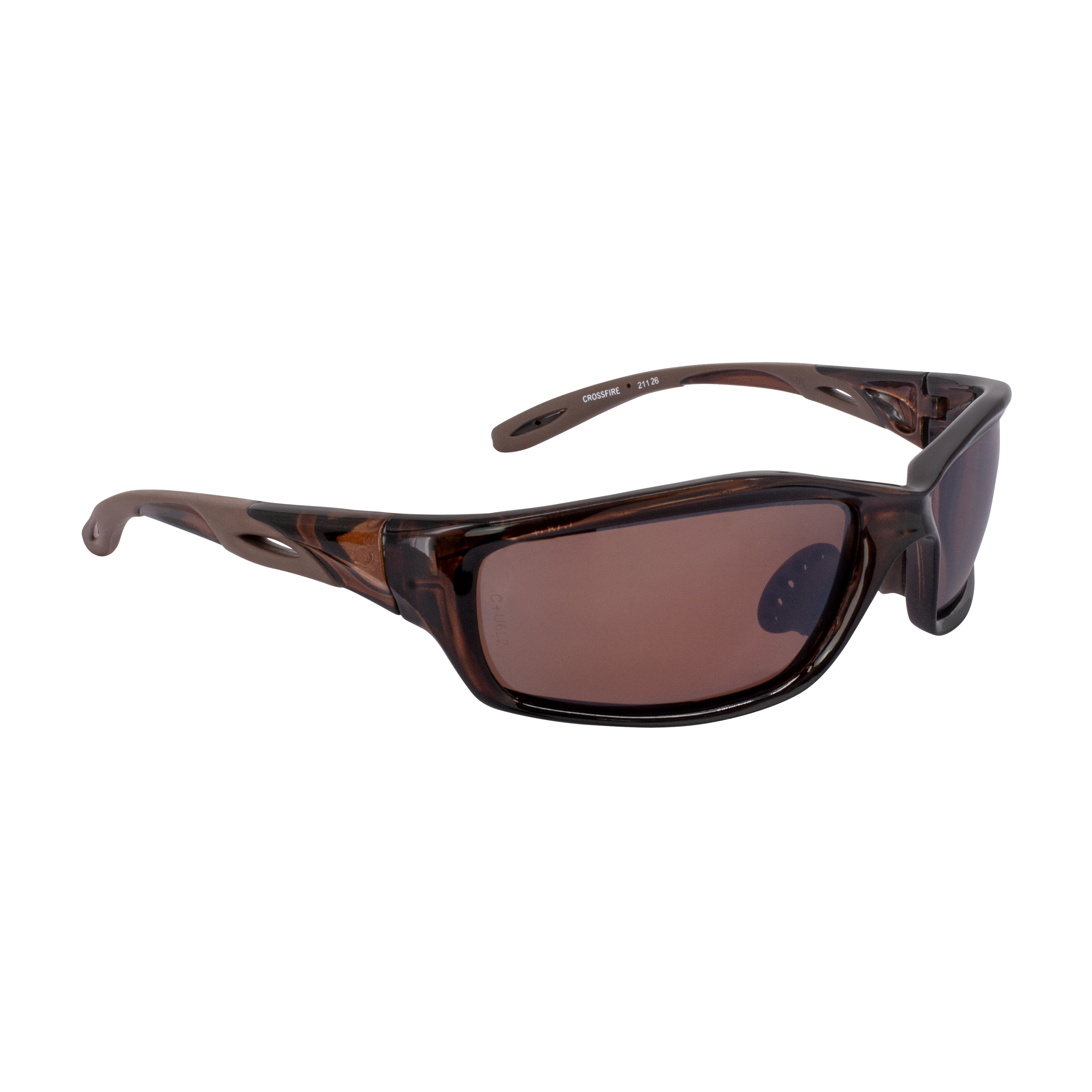Infinity Premium Safety Eyewear - Crystal Brown Frame - Polarized Brown Lens