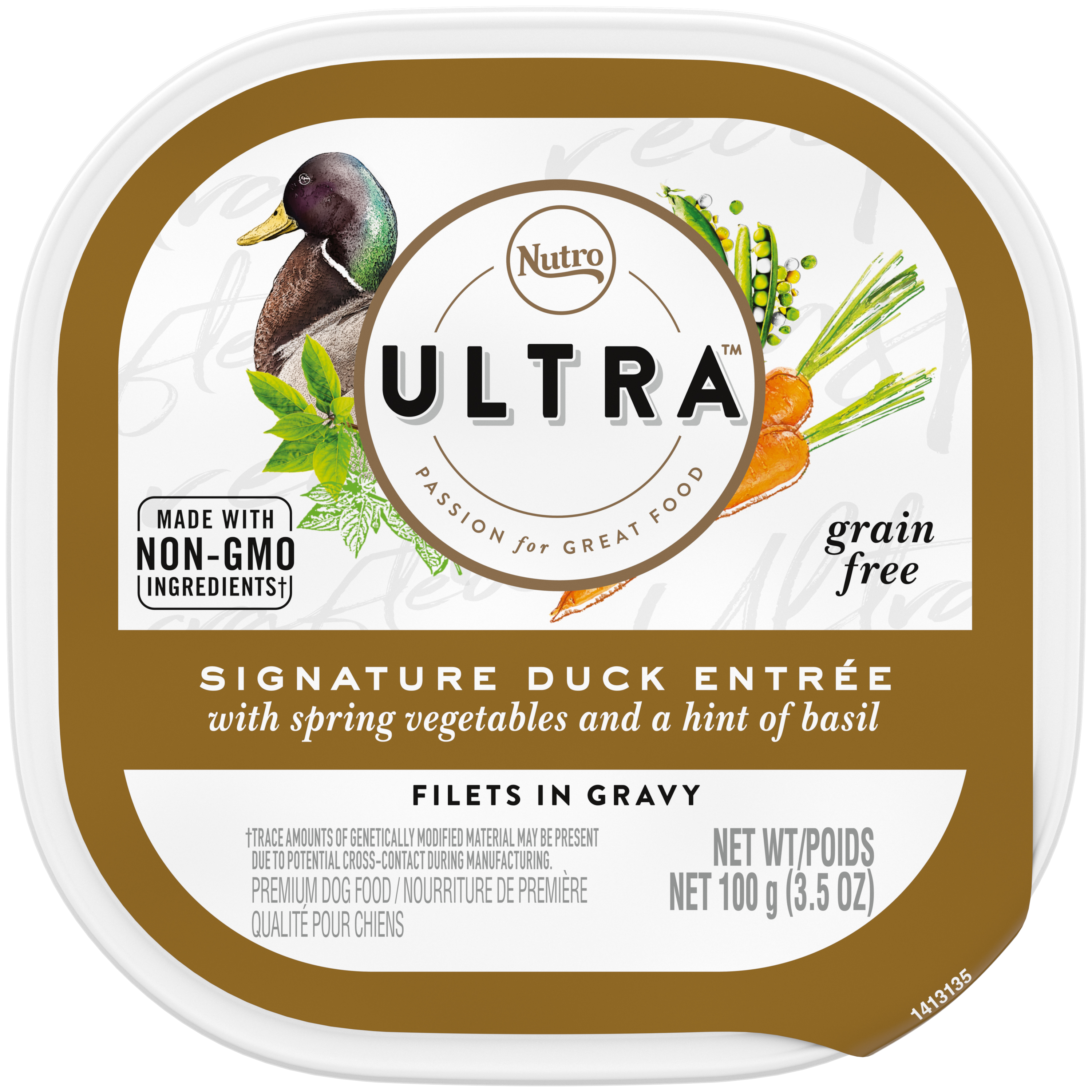 24/3.5 oz. Ultra Grain Free Cuts In Gravy Duck W/Vegetables - Food