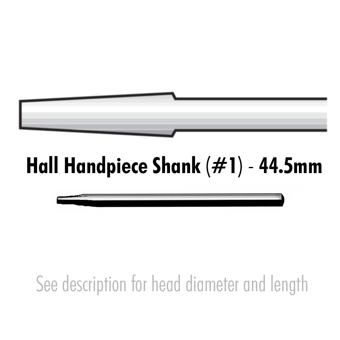 Carbide Bur, #703L Taper/Flat End Cross Cut, Shank #1 (44.5mm), Non-Sterile - 10/Box